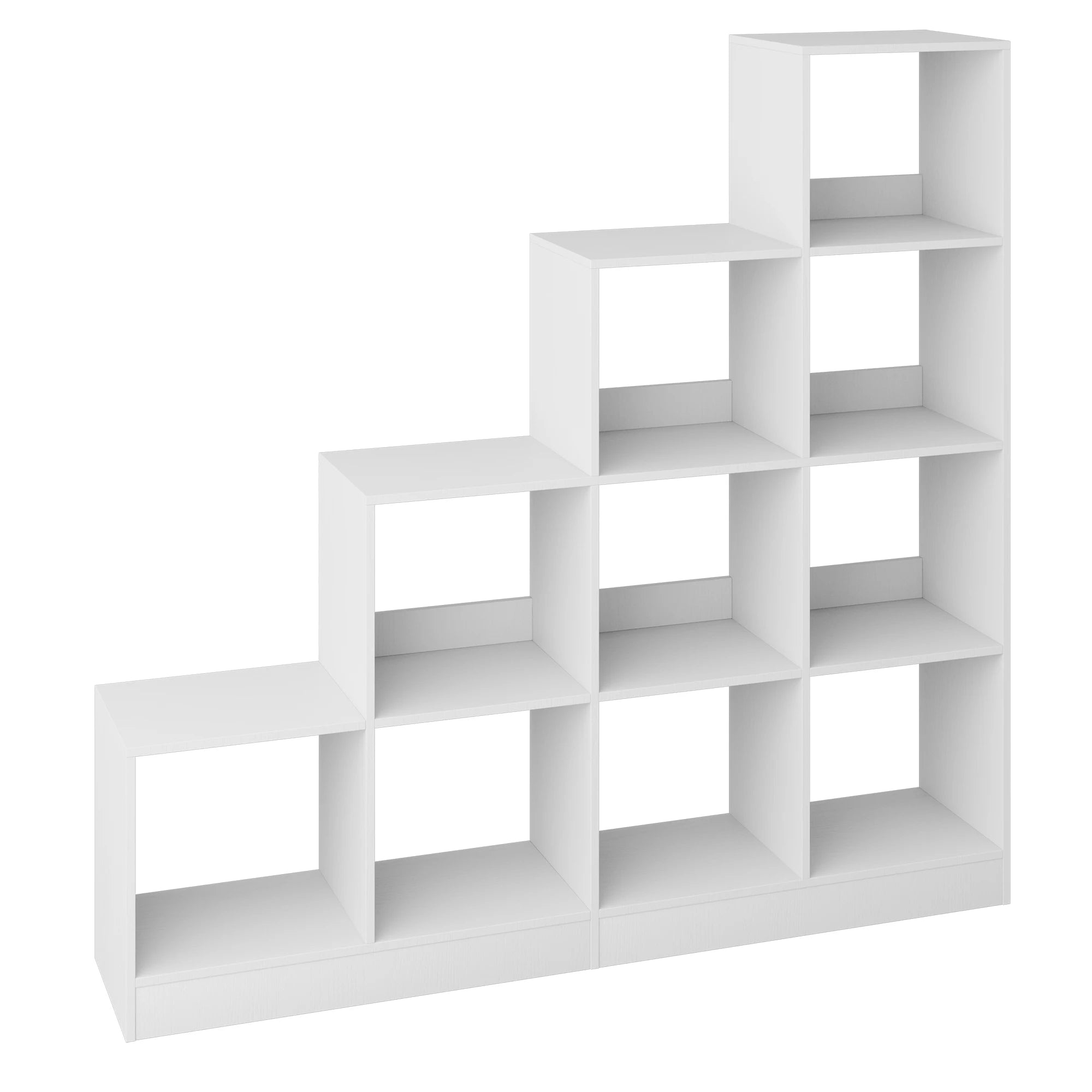 Boekenkast 10 Vakken – Open Opbergruimte – Wit – Modern & Functioneel