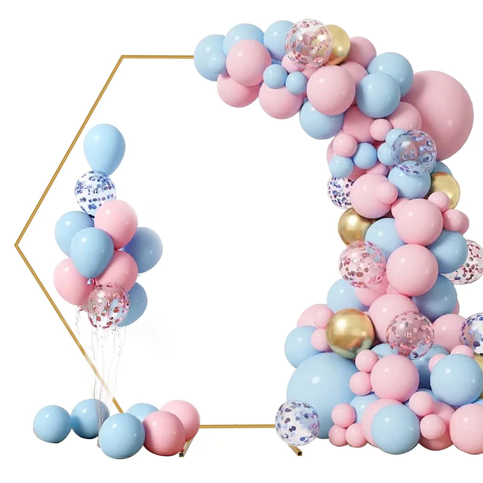 Gouden Ballonnenboog Frame – 2m/2,4m Feestdecoratie voor Bruiloften, Verjaardagen en Ceremonies – Herbruikbare Metaal Stand
