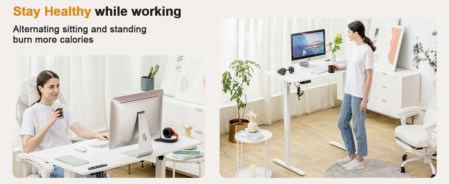 Elektrisch Zit-Sta Bureau Verstelbaar met USB en Ergonomisch Design (140x60 / 160x70 cm)