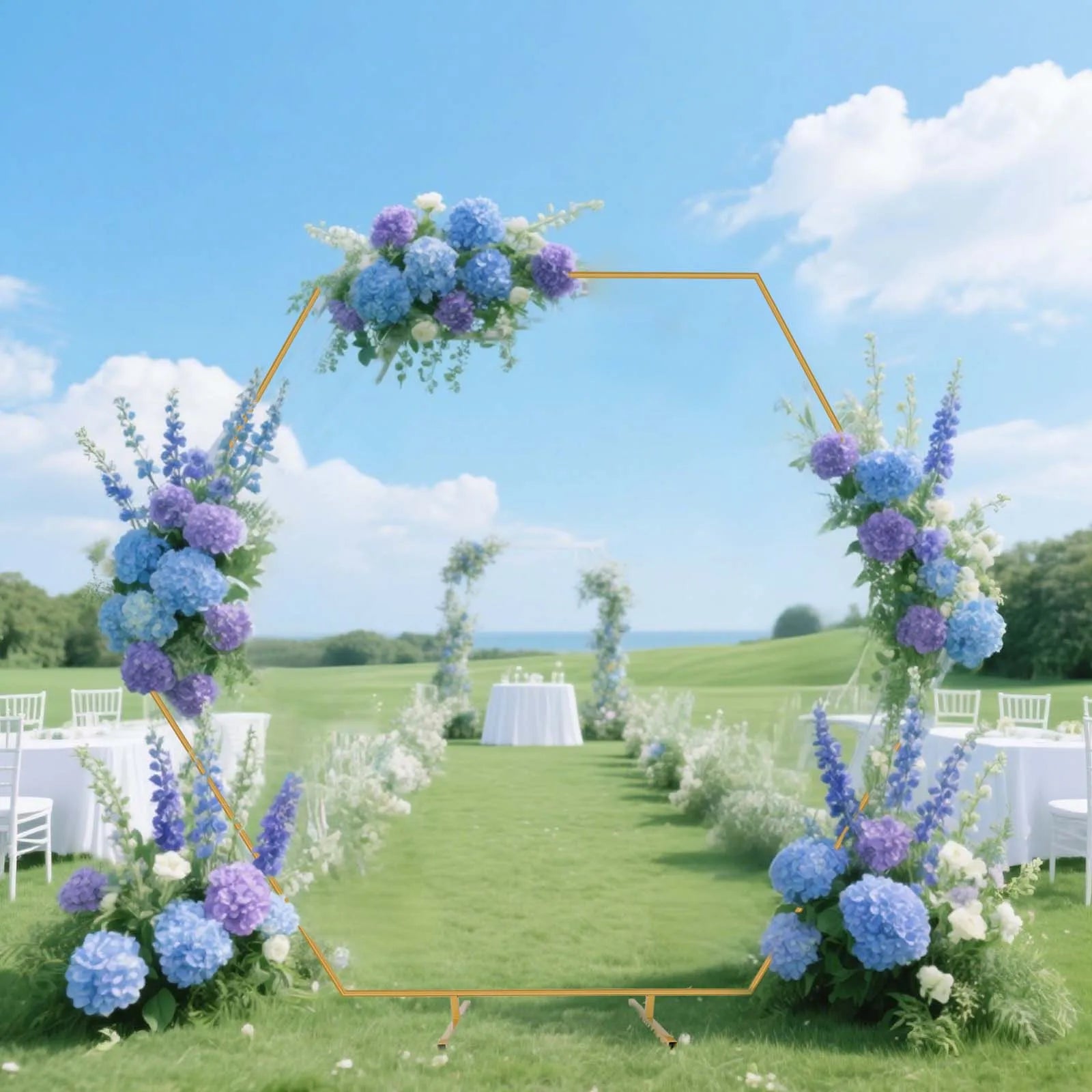 Gouden Ballonnenboog Frame – 2m/2,4m Feestdecoratie voor Bruiloften, Verjaardagen en Ceremonies – Herbruikbare Metaal Stand
