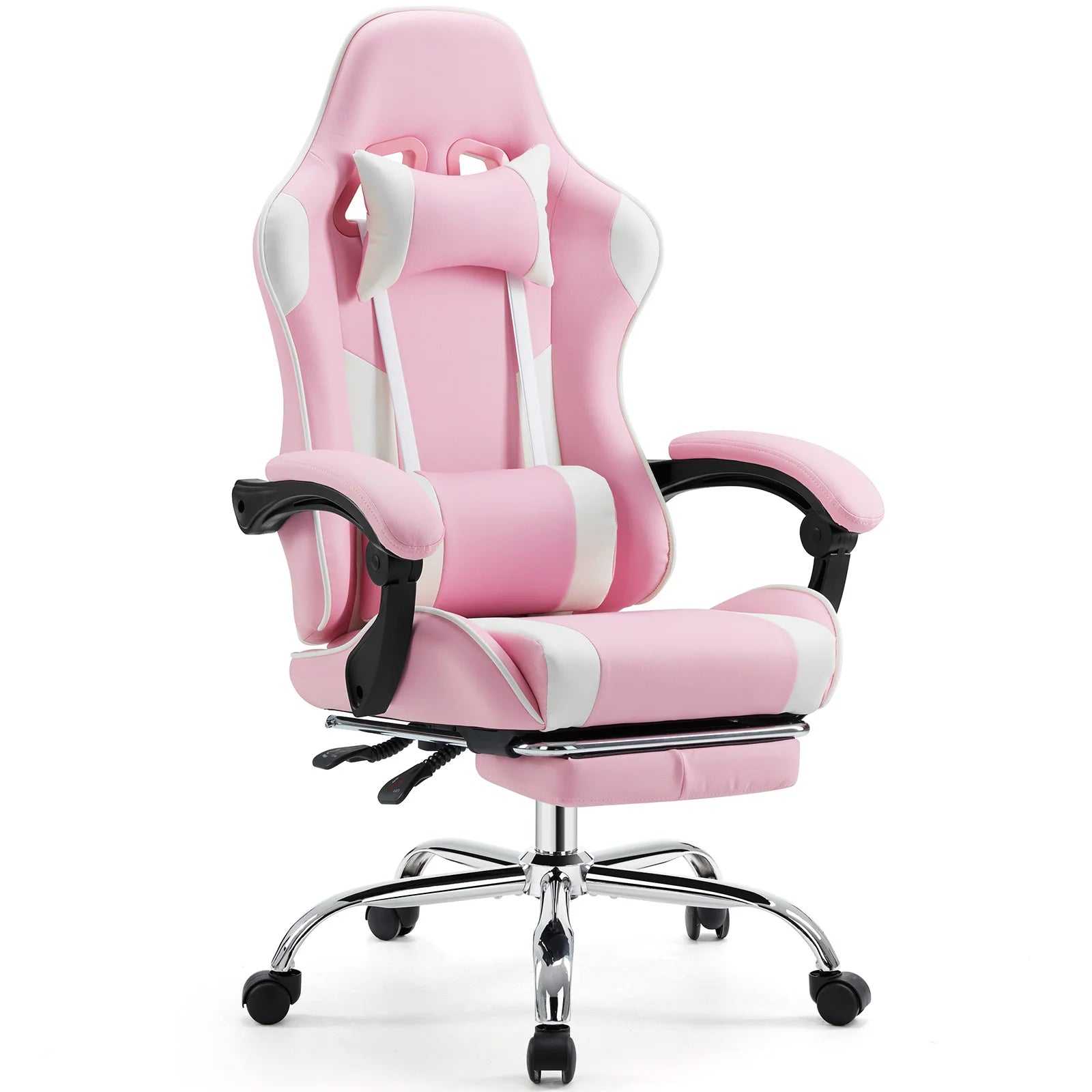 Ergonomische Gaming Stoel met Verstelbare Hoogte en Lendensteun – Draaibare Bureaustoel van PU Leer voor Kantoor & Thuisgebruik