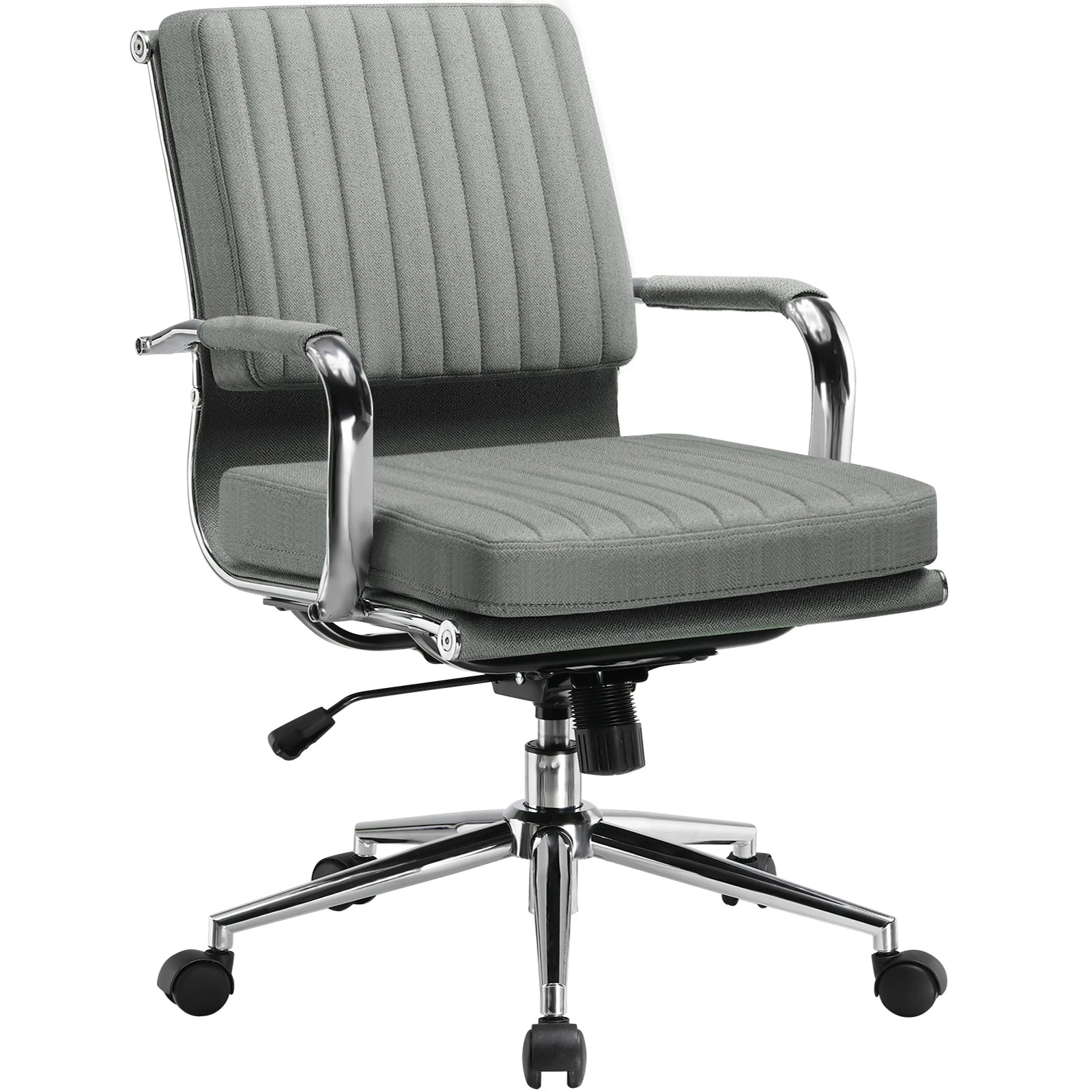 Ergonomische Bureaustoel met Armleuningen en Schommelfunctie – Comfortabele Executive Office Chair (Stof)