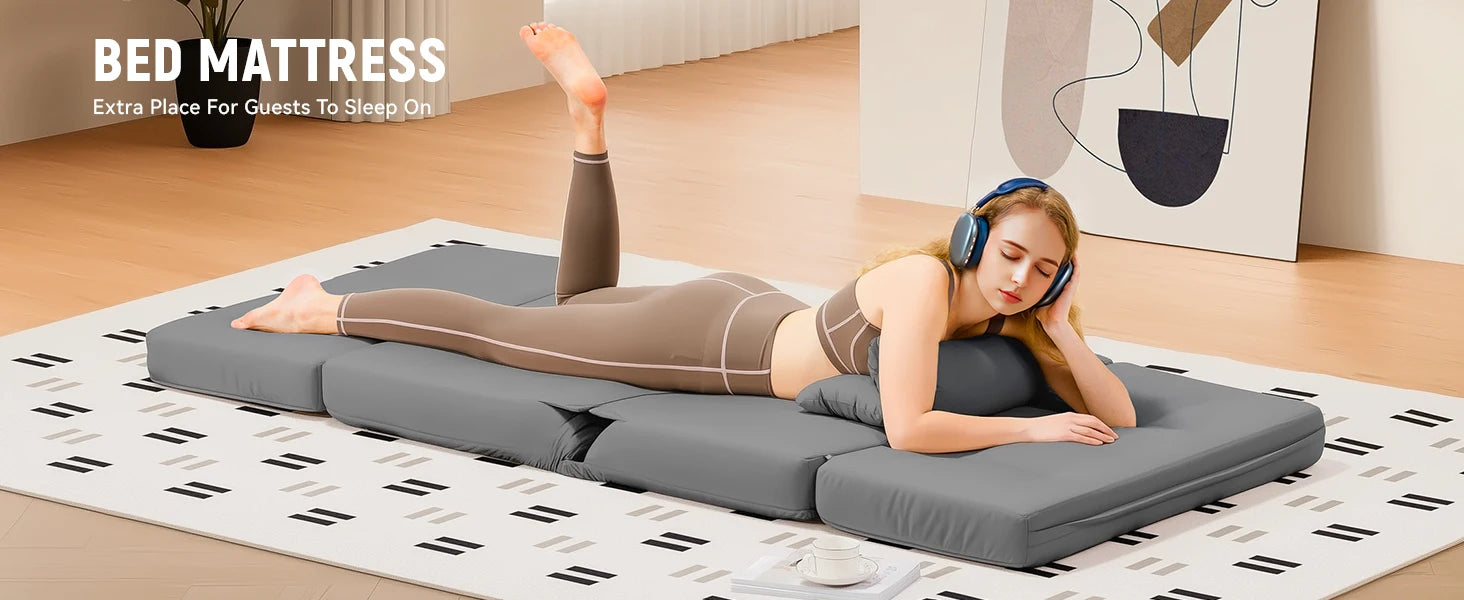 Verstelbare 2-Persoons Slaapbank met 6 Standen – Compacte Multifunctionele Sofa Bed voor Kleine Ruimtes