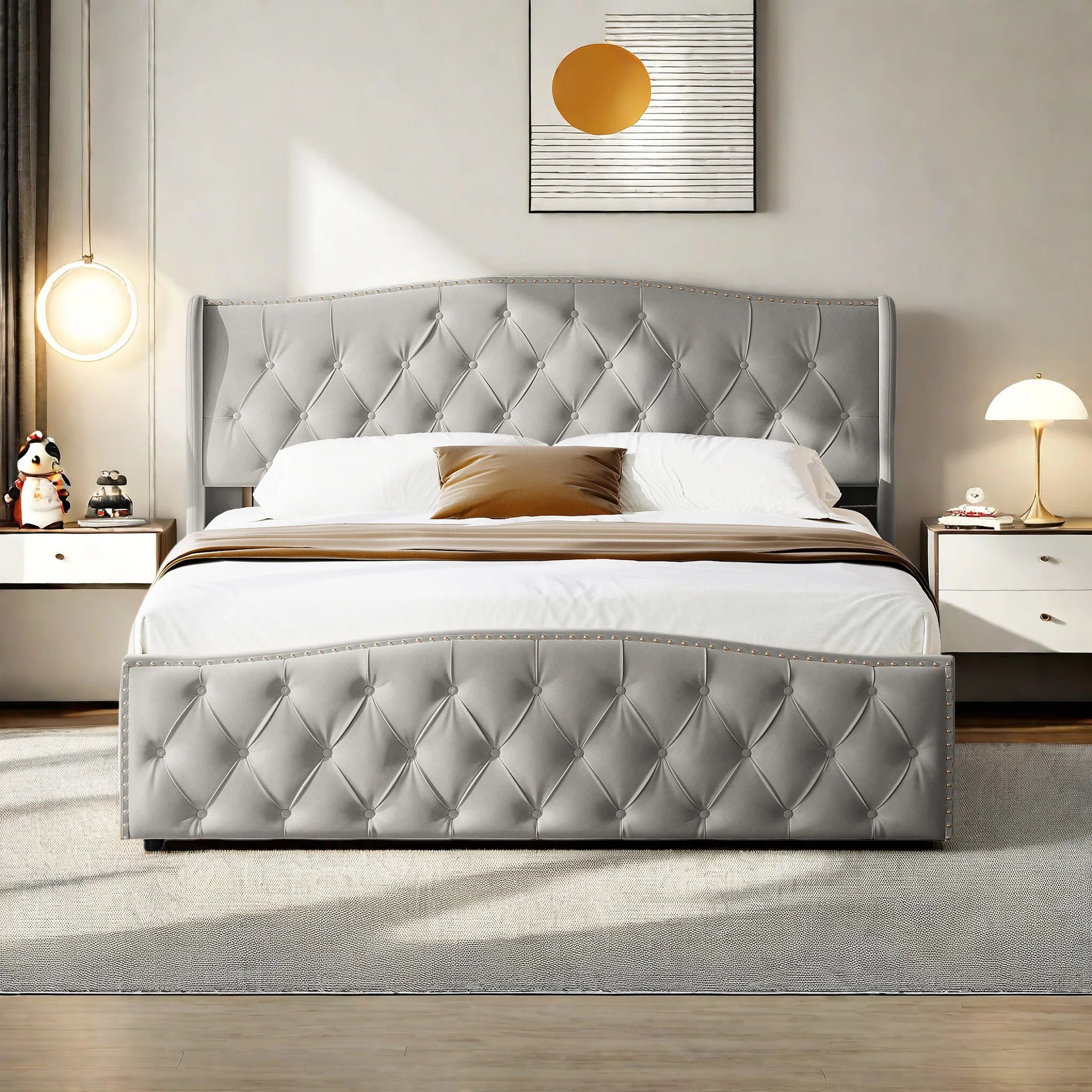 Tweepersoonsbed met opbergruimte 140x200 cm – Stijlvol & functioneel