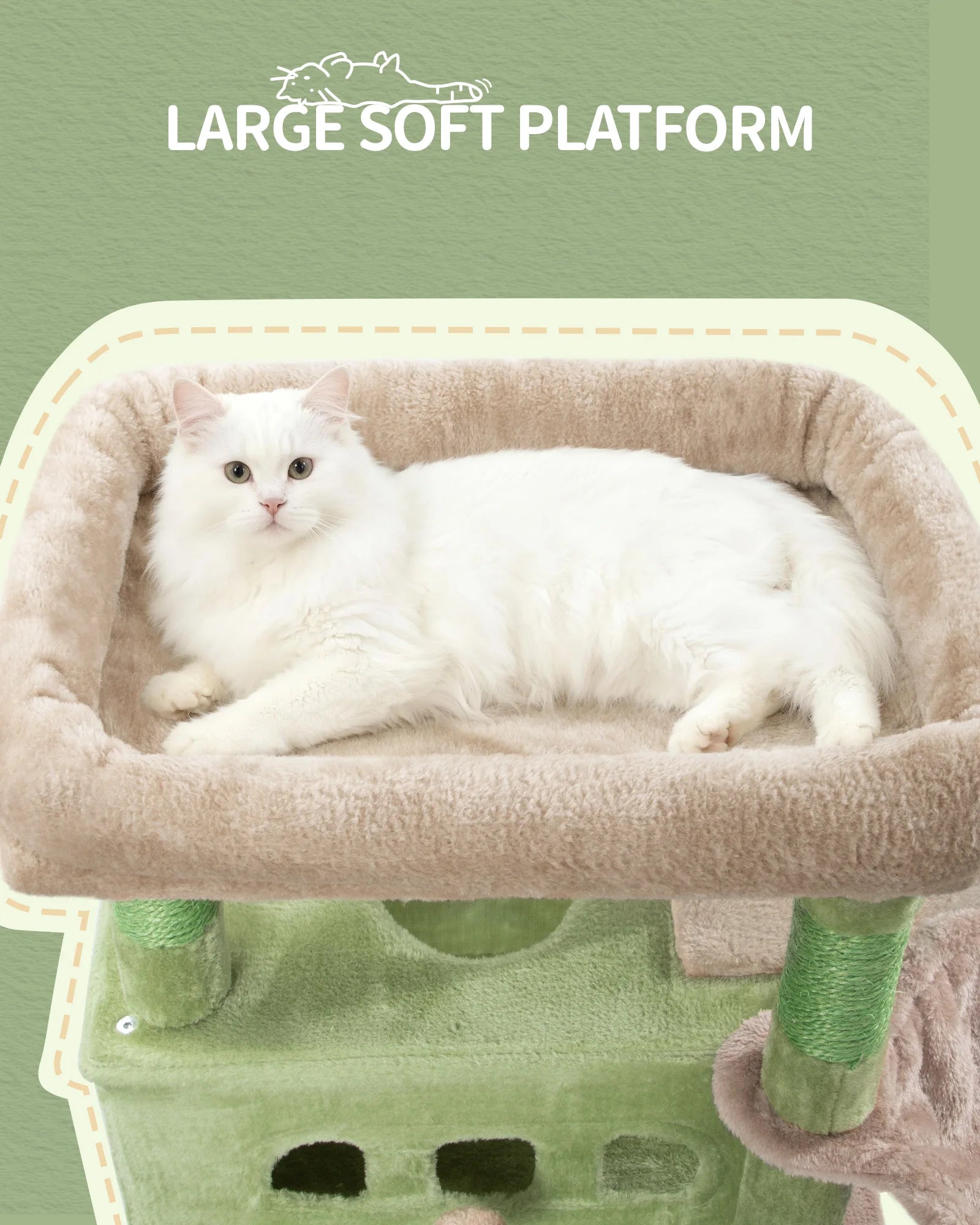 Grote 170 cm Kattenboom met 8 Krabpalen – Luxe Kattenhuis voor Grote en Meerdere Katten