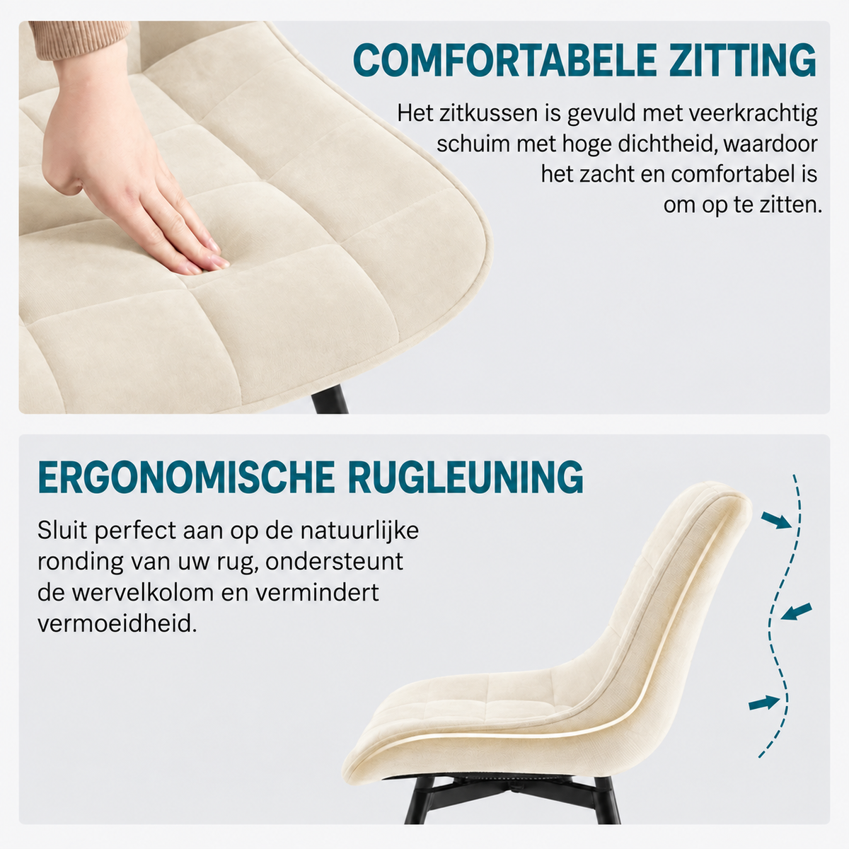 4-delige Set Draaibare Eetkamerstoelen Zwart Fluweel – 360° Velvet Stoelen met Metalen Poten – Moderne Luxe Eetkamerstoelen