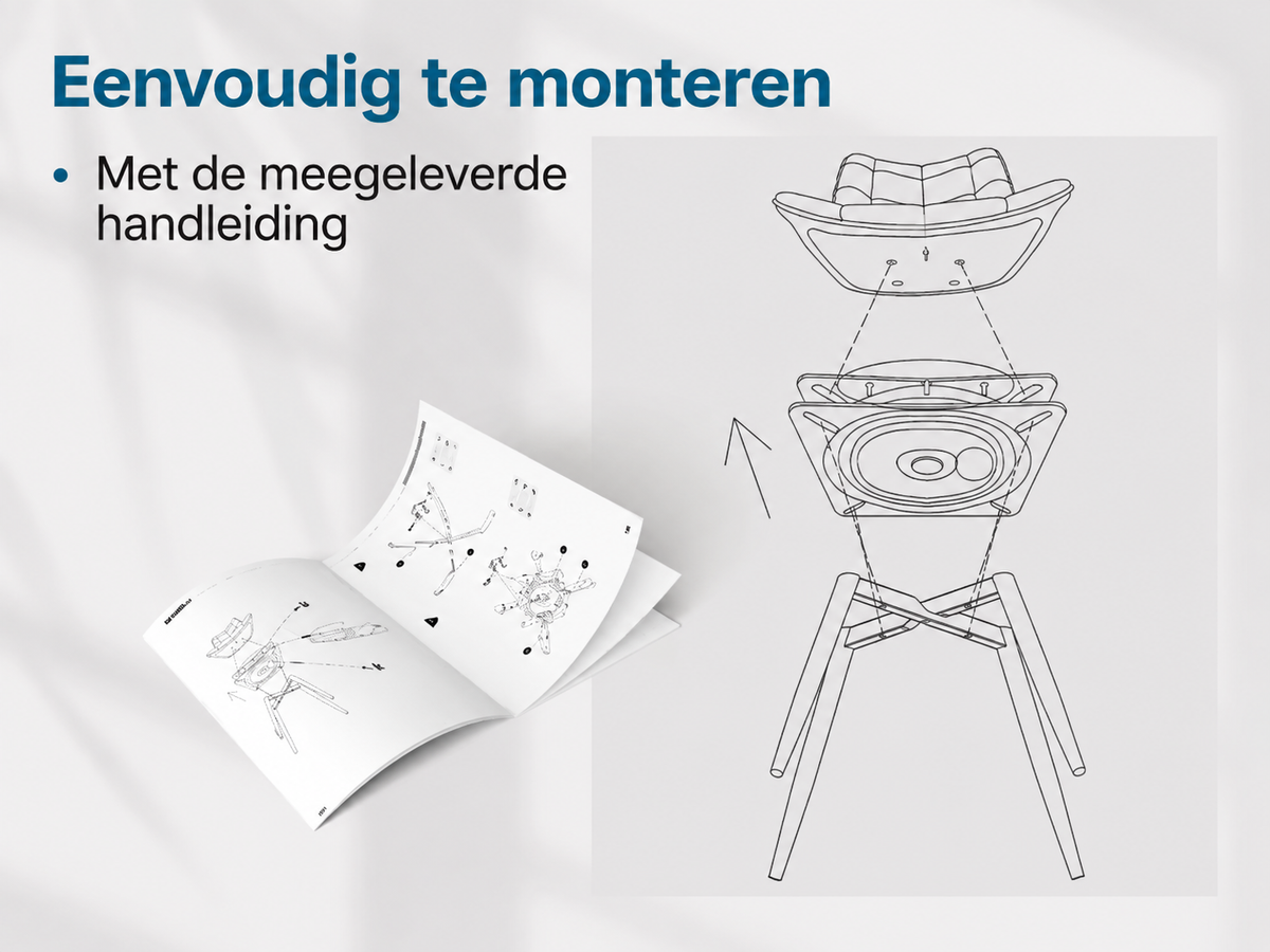 4-delige Set Draaibare Eetkamerstoelen Zwart Fluweel – 360° Velvet Stoelen met Metalen Poten – Moderne Luxe Eetkamerstoelen