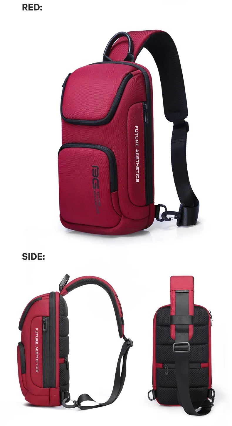Draagbare Lichtgewicht Oxford Heren Crossbody Schoudertas / Sling Bag – Multifunctionele Casual Tas Voor Dagelijks Gebruik