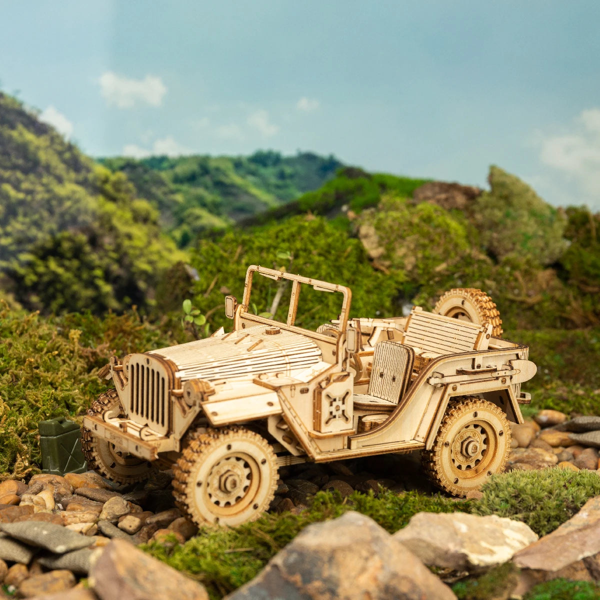 3D Houten Puzzel Model – Stoomtrein, Auto & Jeep – Educatief Bouwpakket DIY voor Kinderen en Volwassenen