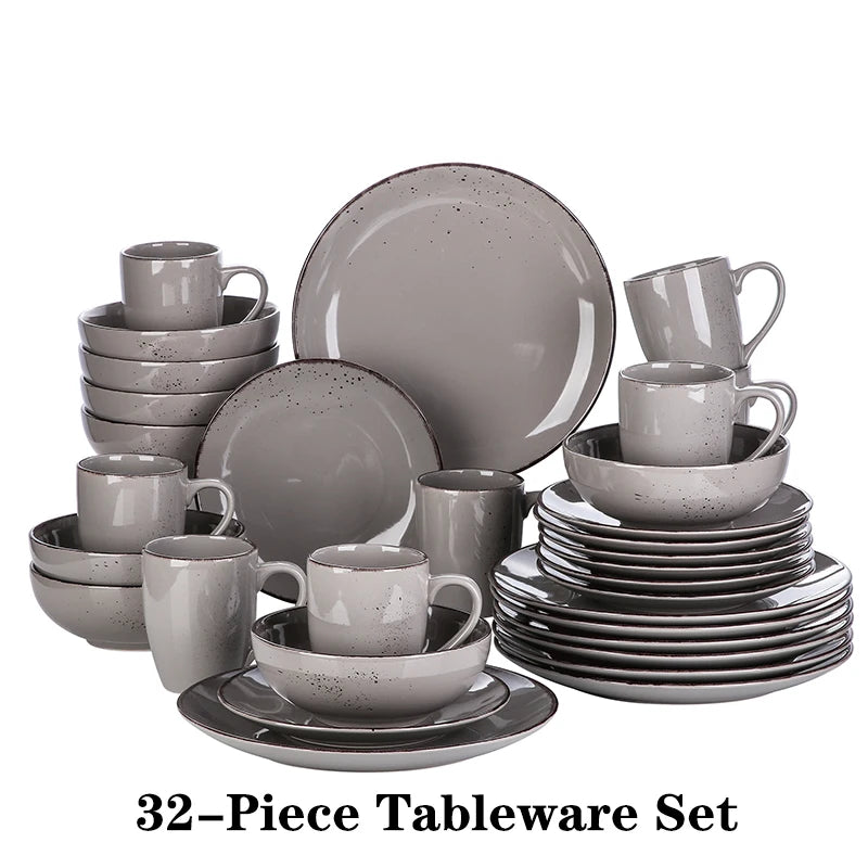 Serviesset 16/32/48-delig – Keramisch Steengoed Servies – Modern & Vintage Design