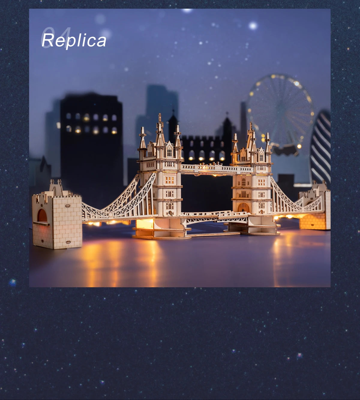3D Houten Puzzel Tower Bridge & Big Ben – Doe-Het-Zelf Bouwmodel voor Kinderen en Volwassenen – Educatief Creatief Speelgoed
