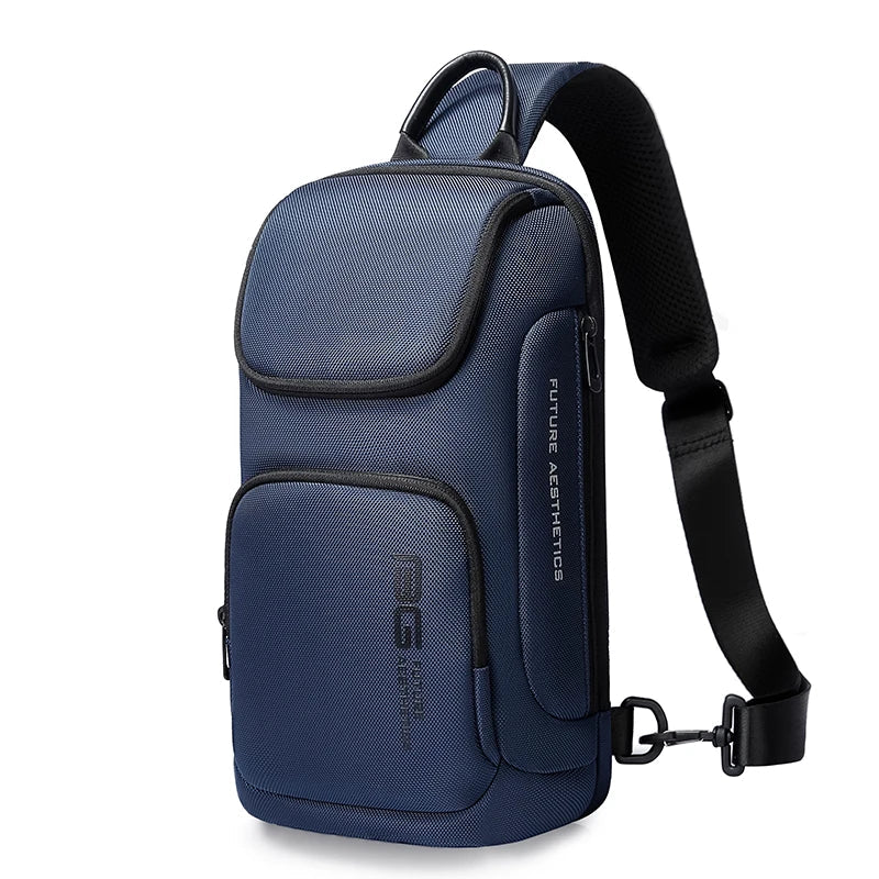 Waterdichte Crossbody Tas voor Mannen – Compacte Schouder‑ & Reis‑Messenger Bag met iPad‑vak