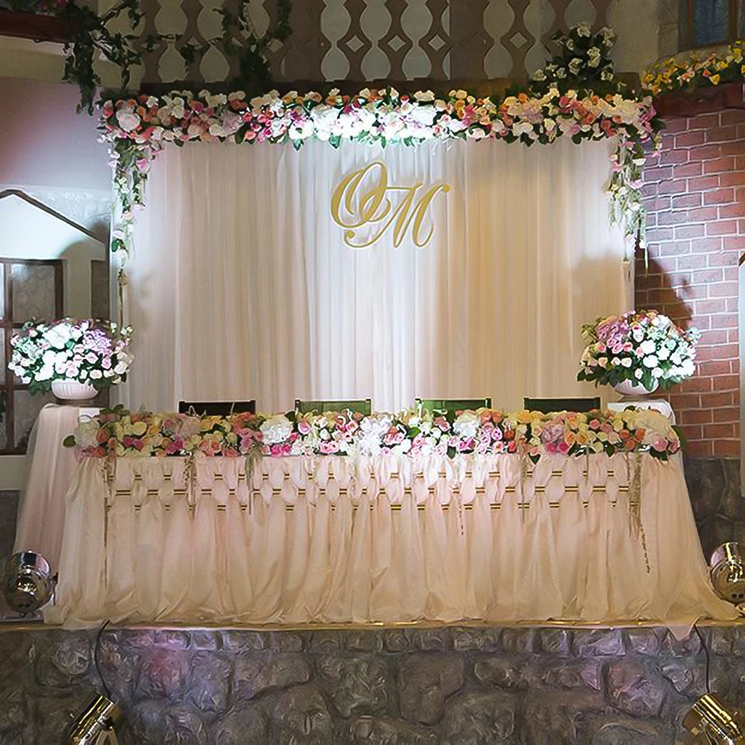 Witte Zijde Gordijnen 2x2m / 3x3m – Bruiloft Backdrop, Fotografie Achtergrond & Raamdecoratie