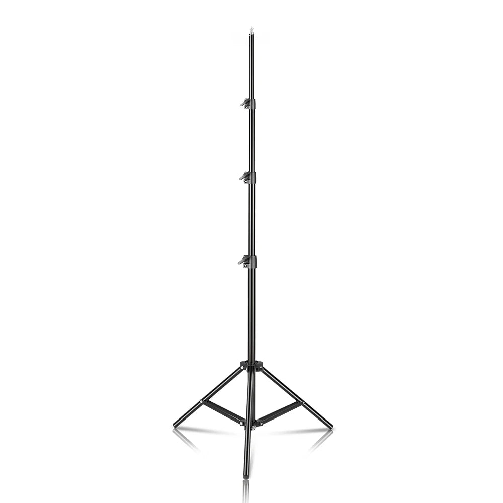 Draagbaar Selfie Lichtstatief 37–200 cm – Verstelbaar Tripod voor Smartphone, Camera en LED Ringlicht