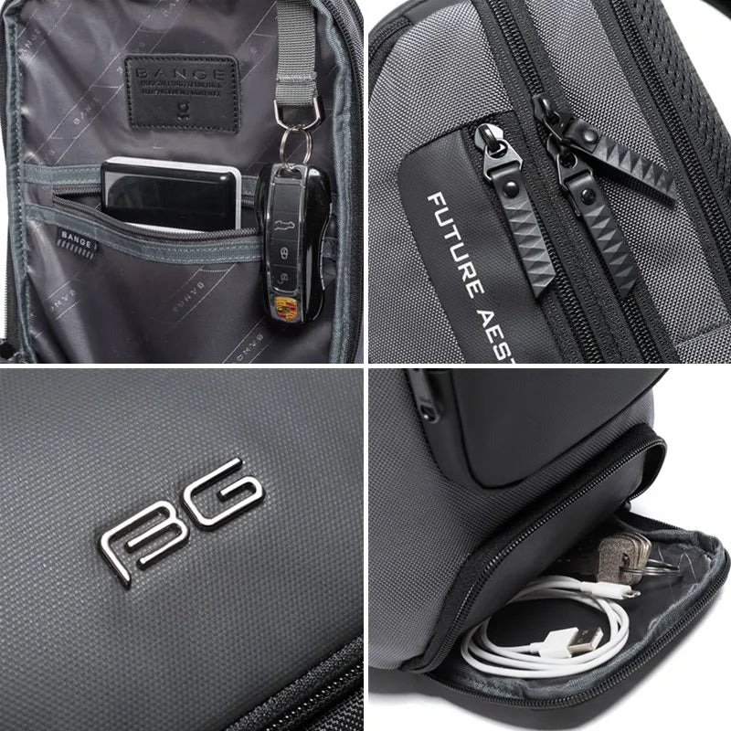 Waterdichte Anti‑Diefstal Crossbody Tas Heren – Multifunctionele Sling Bag voor Reizen & Dagelijks Gebruik