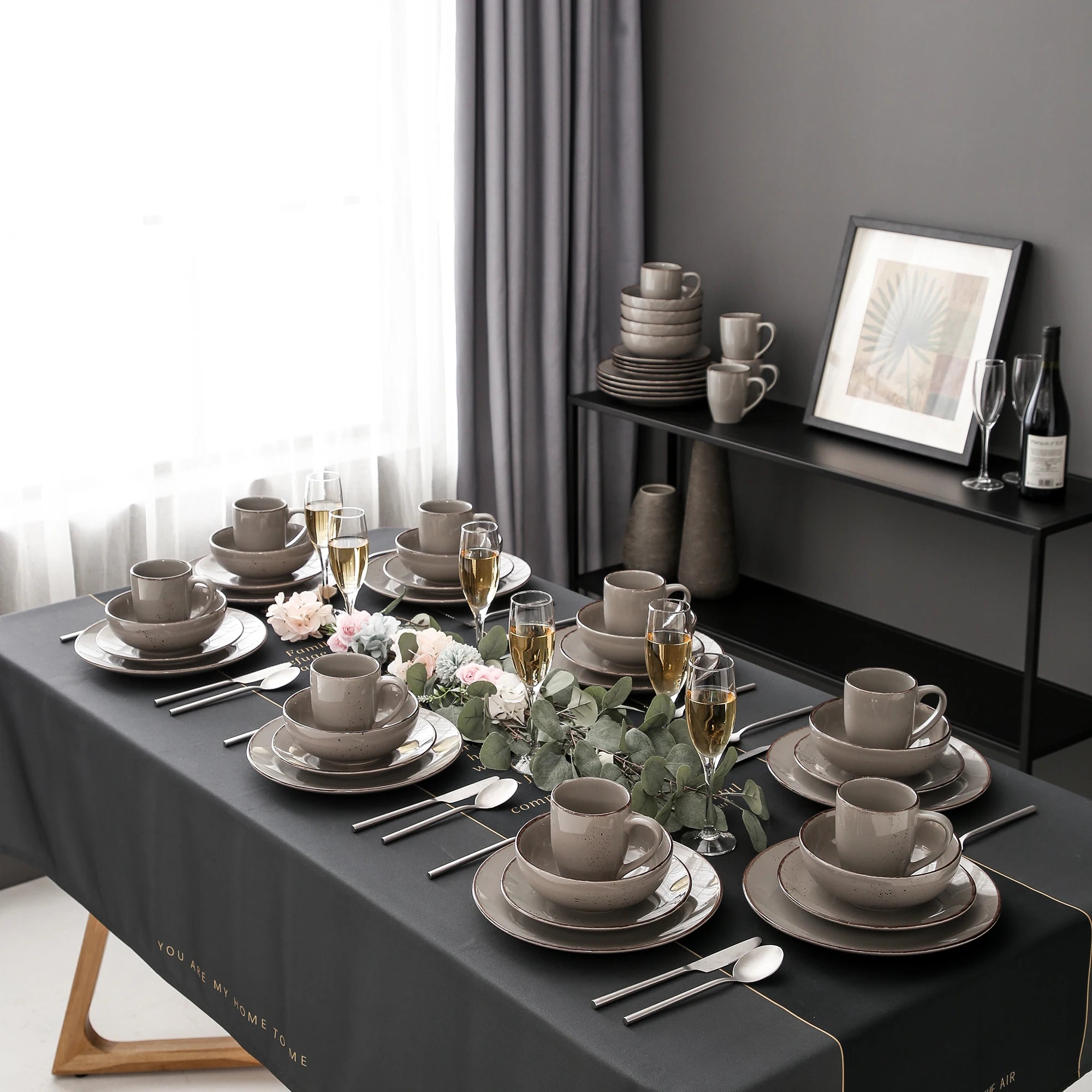 Serviesset 16/32/48-delig – Keramisch Steengoed Servies – Modern & Vintage Design