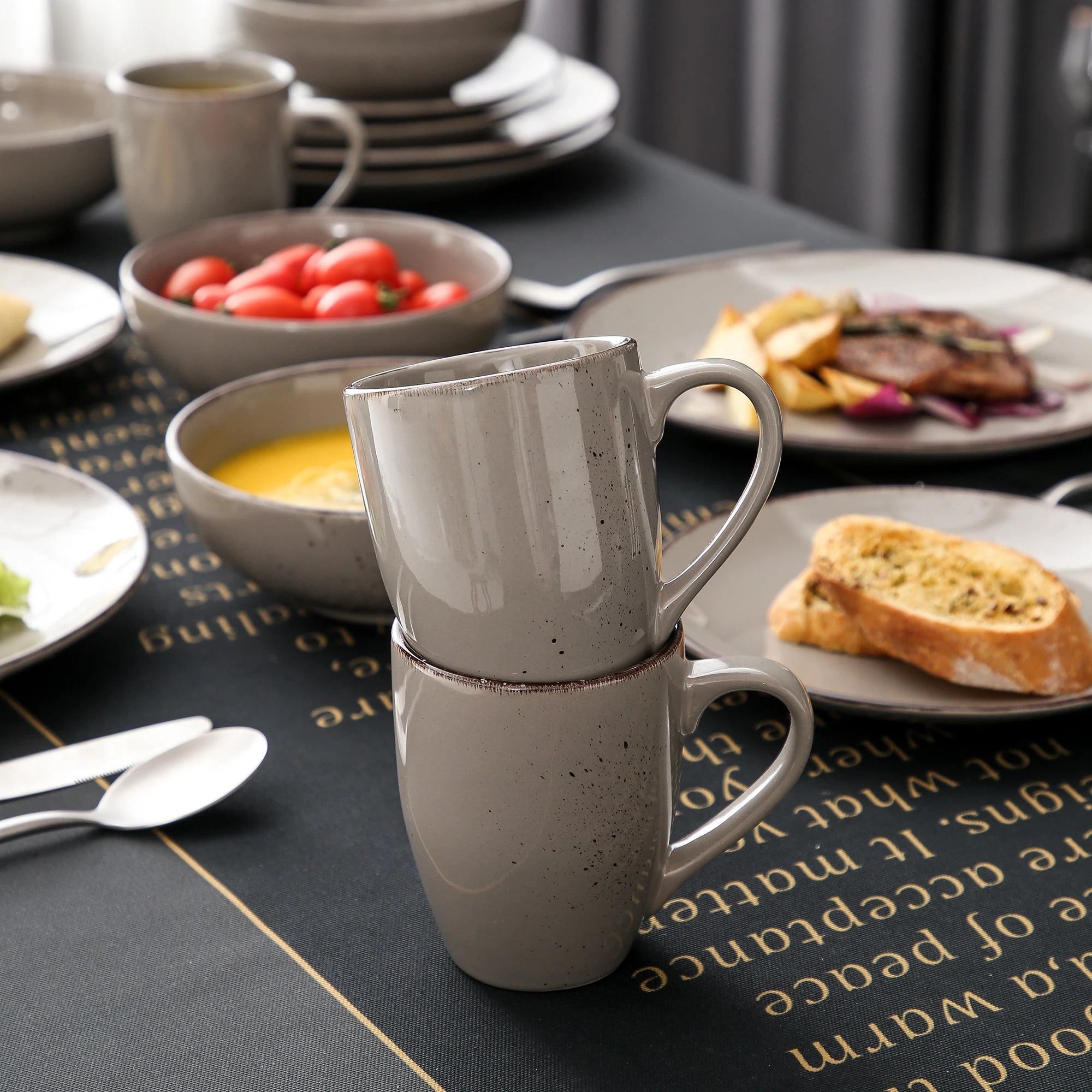 Serviesset 16/32/48-delig – Keramisch Steengoed Servies – Modern & Vintage Design