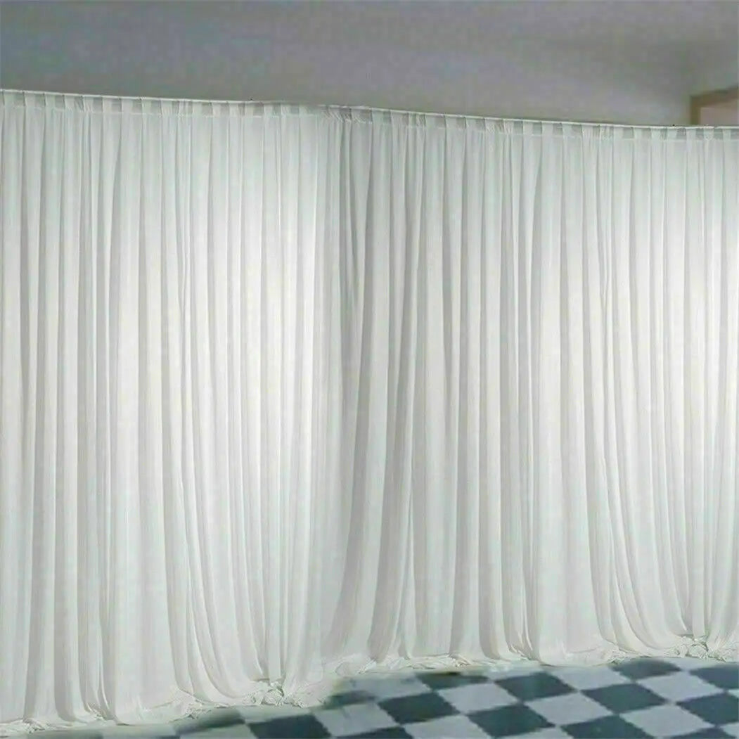 Witte Zijde Gordijnen 2x2m / 3x3m – Bruiloft Backdrop, Fotografie Achtergrond & Raamdecoratie