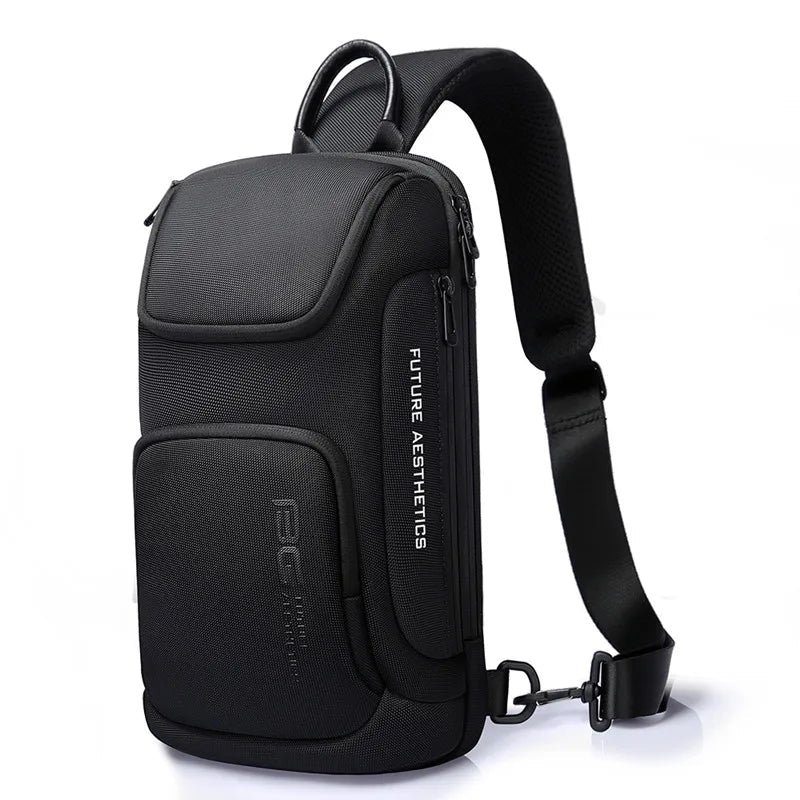 Waterdichte Crossbody Tas voor Mannen – Compacte Schouder‑ & Reis‑Messenger Bag met iPad‑vak