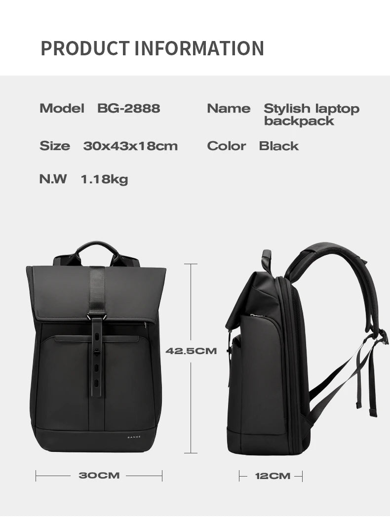 Anti‑diefstal Waterdichte Laptop Rugzak 15,6" – Unisex Business & School Backpack