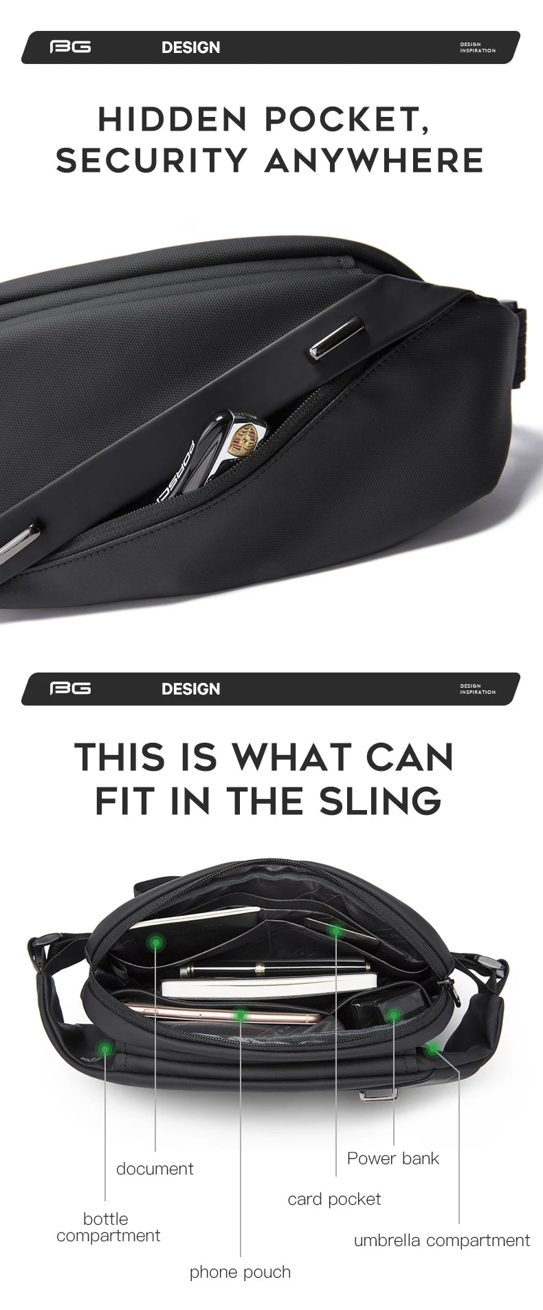Waterdichte Multifunctionele Crossbody Tas – Heren & Dames Sling‑ & Borsttas met Verstelbare Riem en Ruime Capaciteit