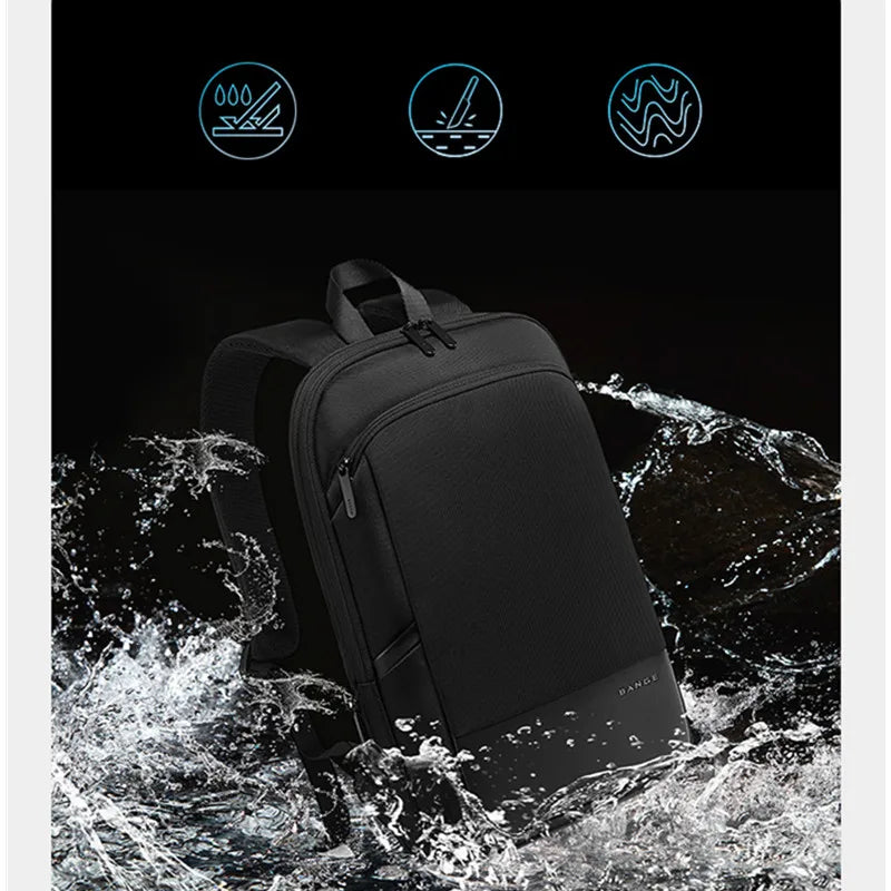 Waterdichte 15,6" Laptop Rugzak – Grote Draagcapaciteit, Comfortabel & Duurzaam Voor Zakenreizen en Motoravonturen