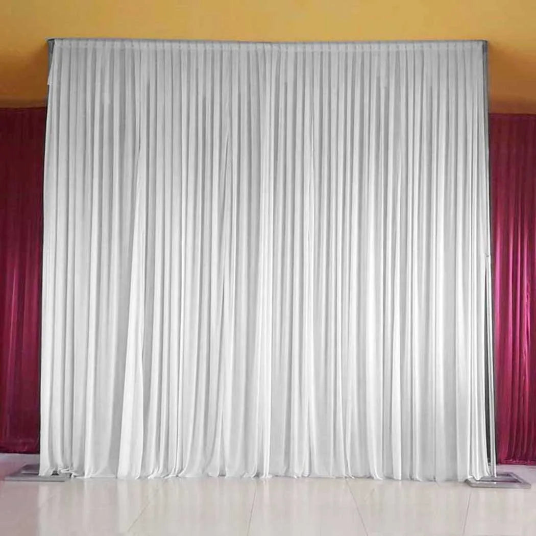 Witte Zijde Gordijnen 2x2m / 3x3m – Bruiloft Backdrop, Fotografie Achtergrond & Raamdecoratie