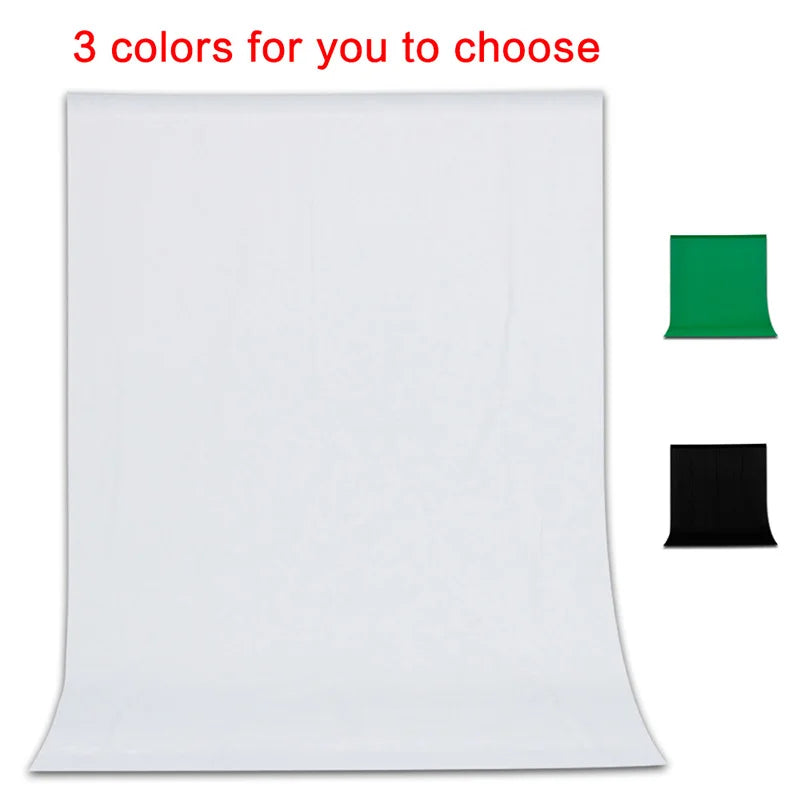Muslin Fotografie Achtergrond 1,5×2 m – Groen/Wit/Zwart/Grijs – Duurzame Katoenen Studio Achtergrond voor Portret, Product en Video