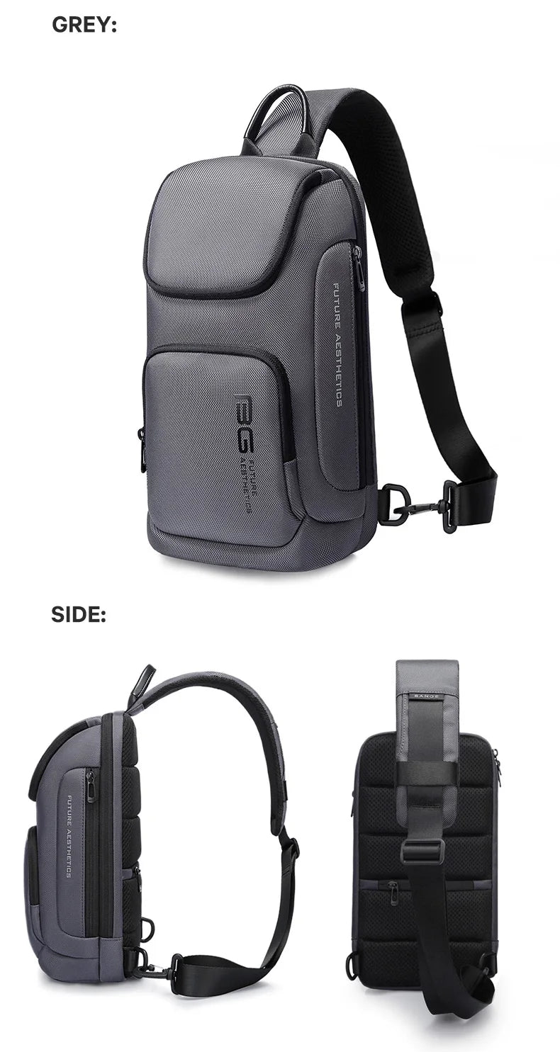 Waterdichte Crossbody Tas voor Mannen – Compacte Schouder‑ & Reis‑Messenger Bag met iPad‑vak
