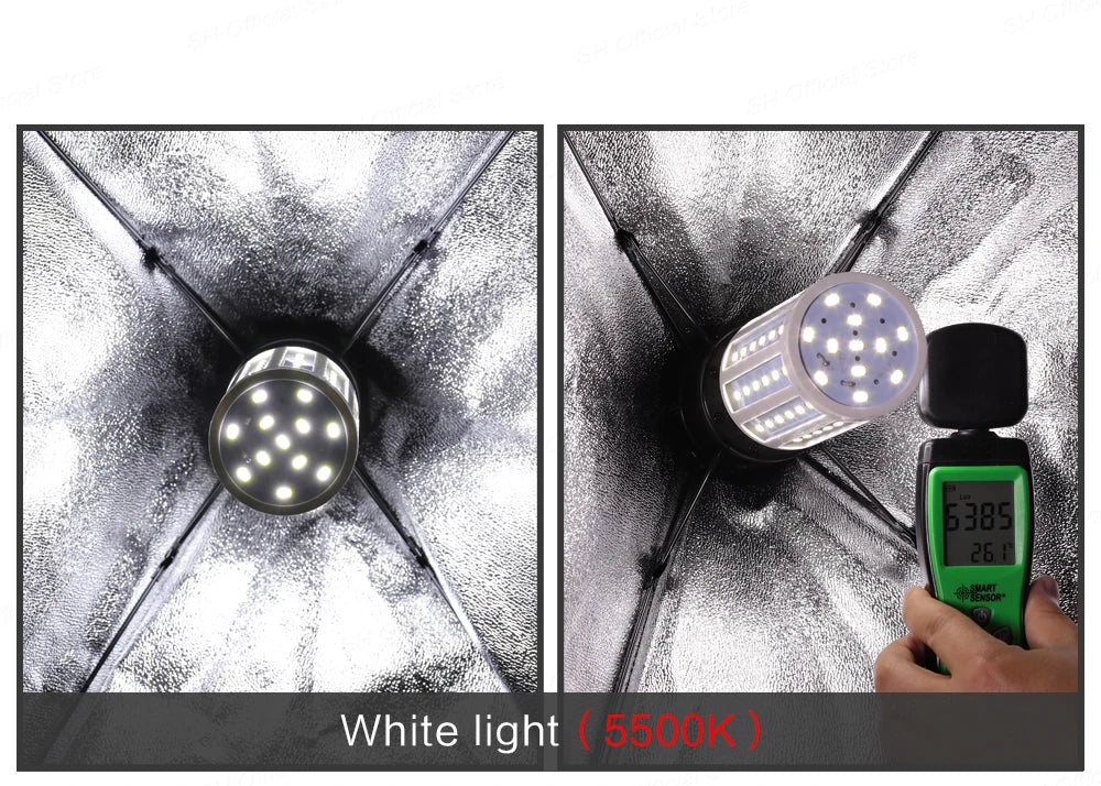 Professionele Fotostudio Softbox Set 2x 50x70 cm LED met Verstelbaar Statief – Studioverlichting voor Fotografie en Video