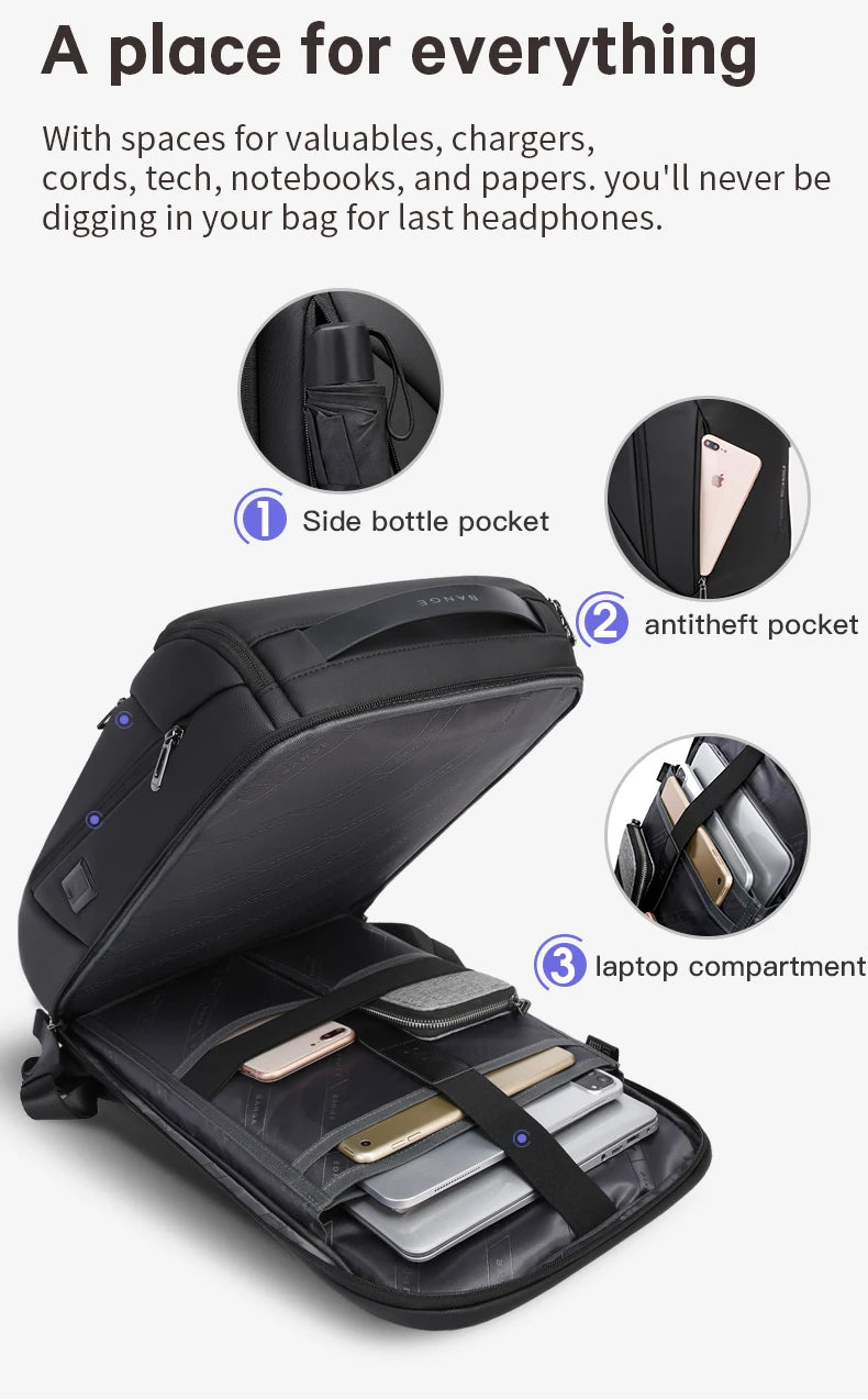 Waterdichte USB Laptop Rugzak – Multifunctionele Backpack Voor 15.6" Laptop