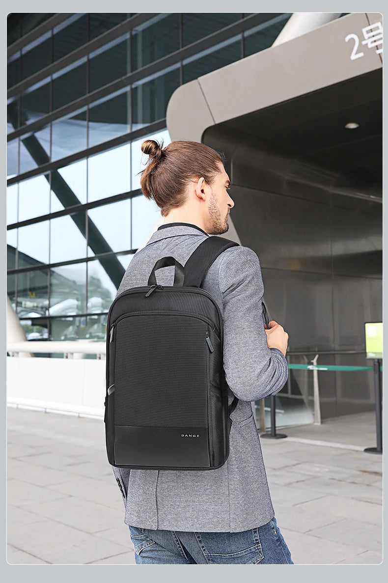 Waterdichte Laptop Rugzak Voor Heren 15,6 Inch – Uitbreidbare Business & Reistas