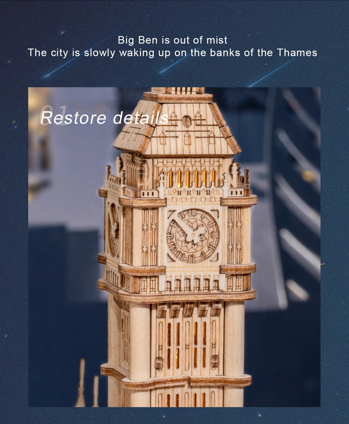 3D Houten Puzzel Tower Bridge & Big Ben – Doe-Het-Zelf Bouwmodel voor Kinderen en Volwassenen – Educatief Creatief Speelgoed
