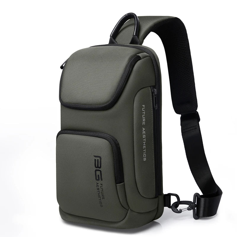 Waterdichte Crossbody Tas voor Mannen – Compacte Schouder‑ & Reis‑Messenger Bag met iPad‑vak