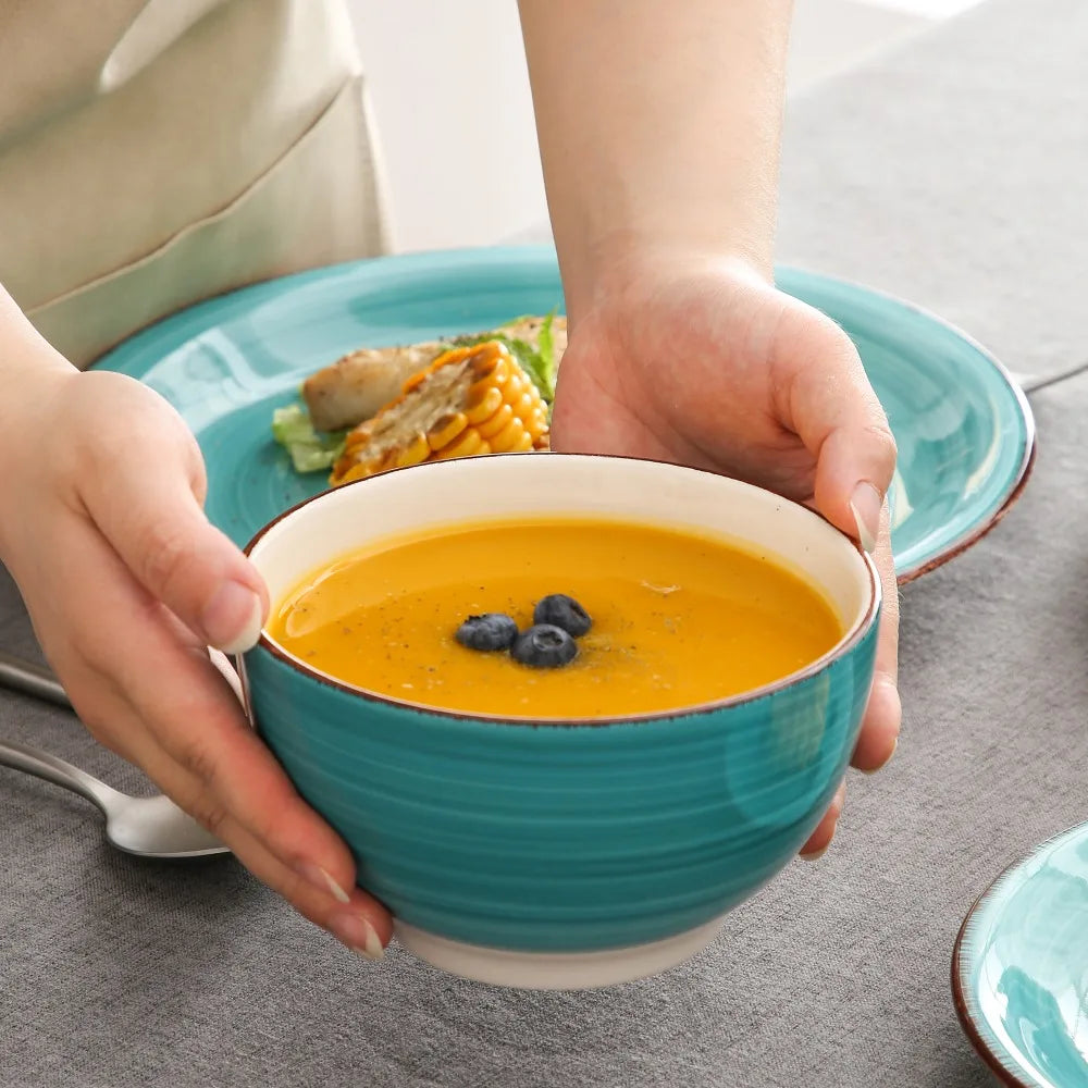 Servies Set 16-Delig – Porseleinen Borden, Kommen & Mokken – Modern en Duurzaam