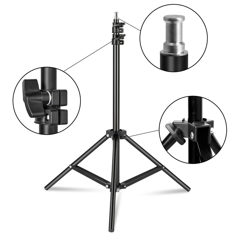 Fotografie Reflector Set 2,6x3M – 5-in-1 Softbox, Paraplu’s, Achtergrondstandaard en LED Studioverlichting voor Professionele Foto’s