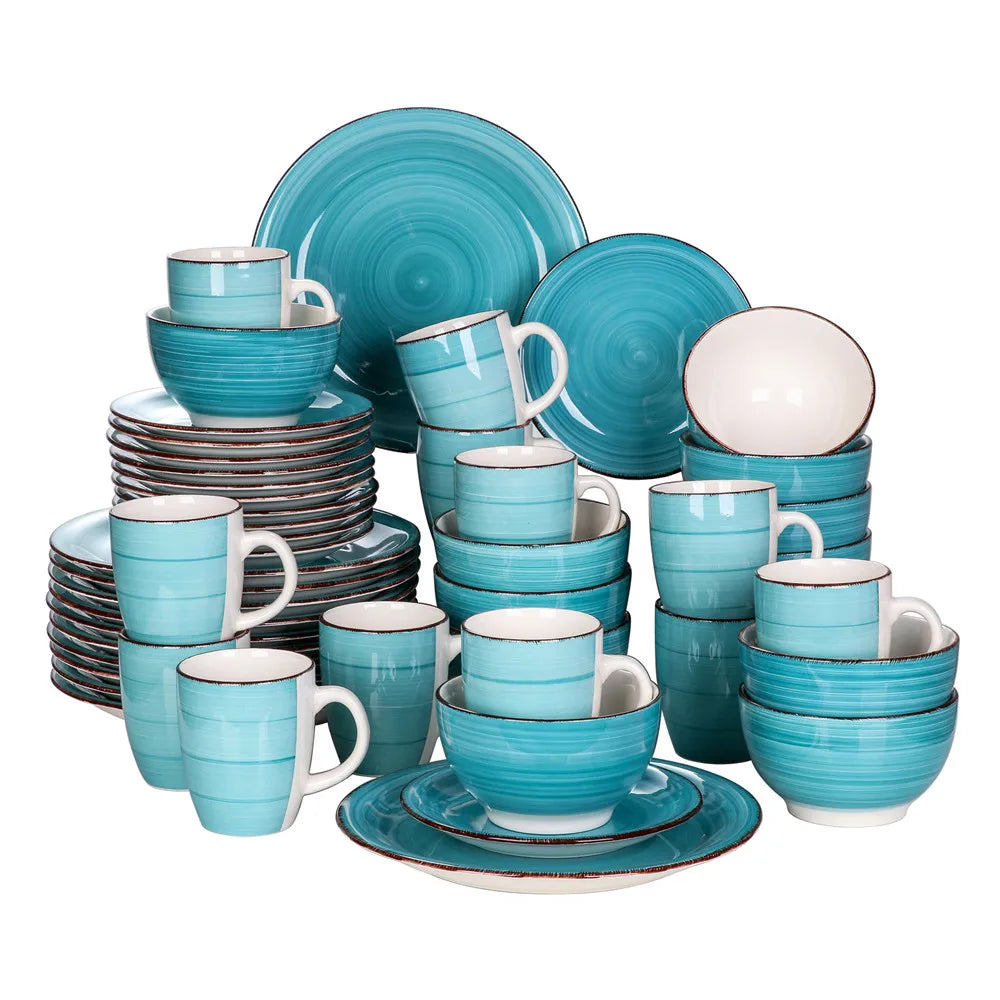Servies Set 16-Delig – Porseleinen Borden, Kommen & Mokken – Modern en Duurzaam