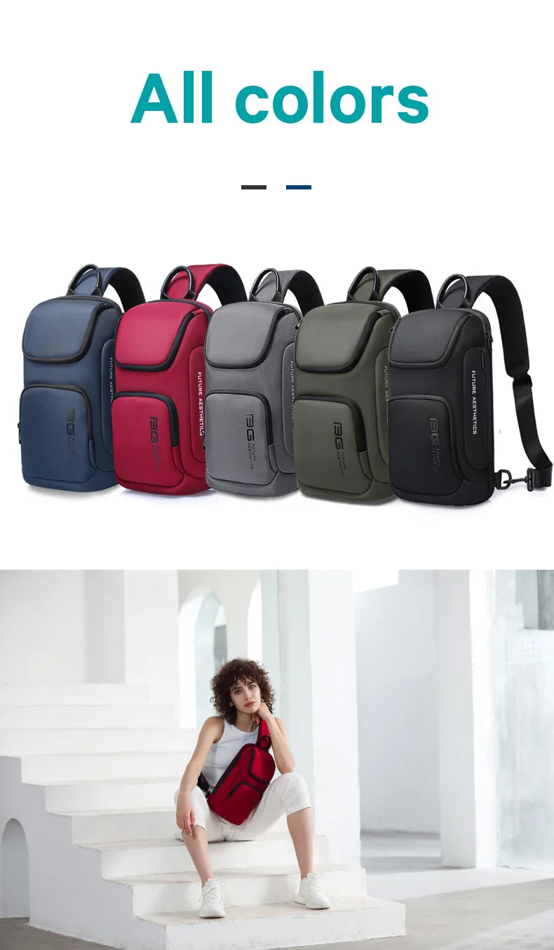 Draagbare Lichtgewicht Oxford Heren Crossbody Schoudertas / Sling Bag – Multifunctionele Casual Tas Voor Dagelijks Gebruik