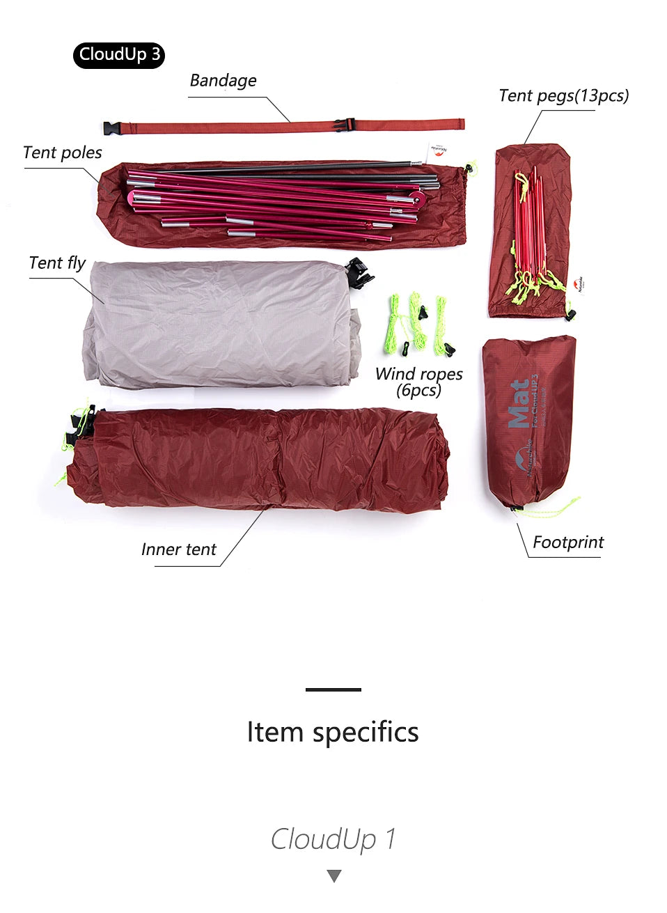 Ultralichte 1-Persoons Fietstent – Waterdichte Trekkingtent voor Backpacken en Kamperen
