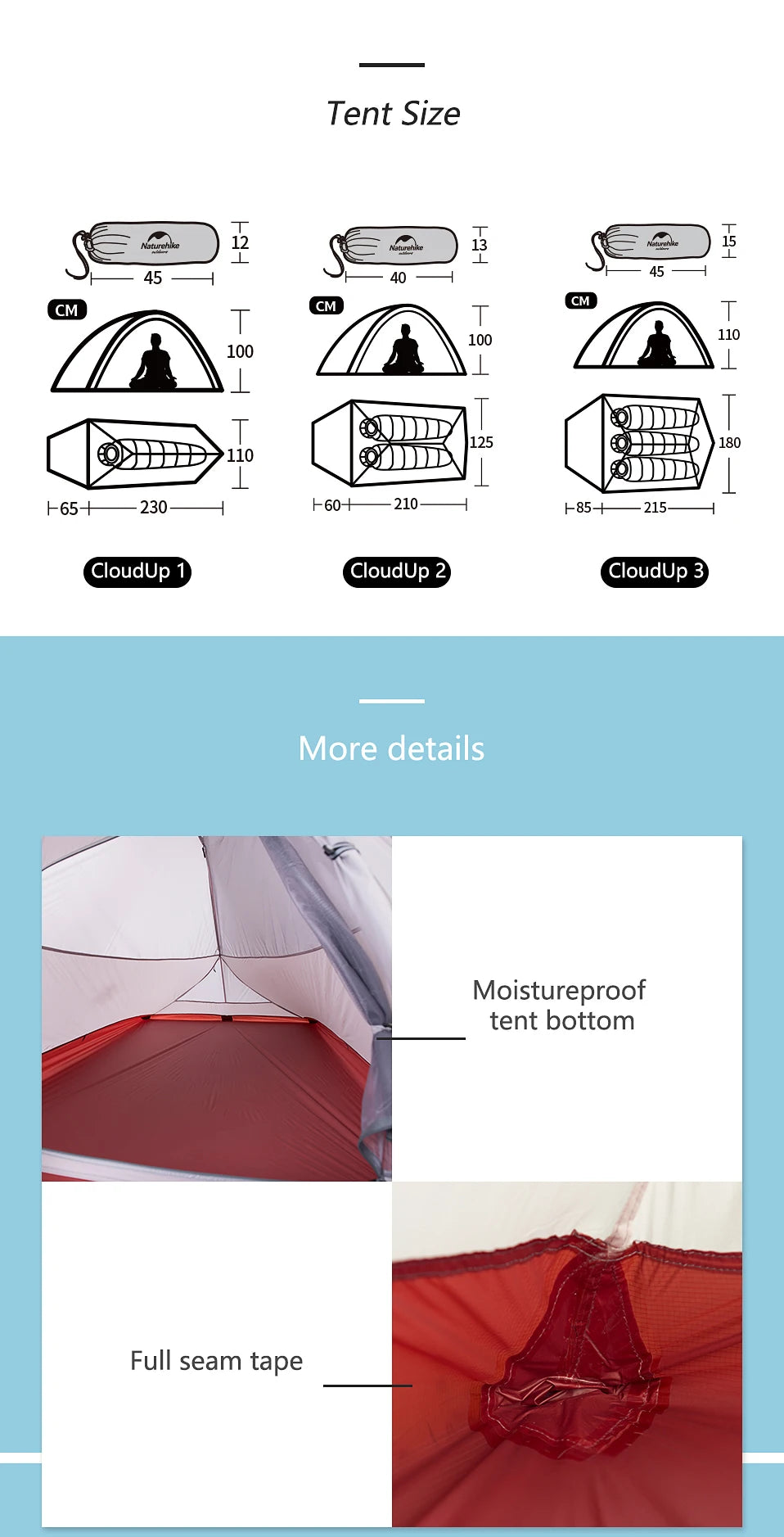 Ultralichte 1-Persoons Fietstent – Waterdichte Trekkingtent voor Backpacken en Kamperen