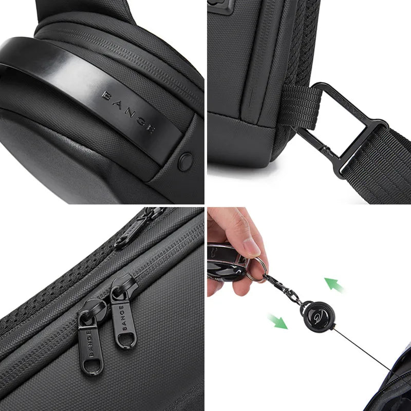 Waterdichte USB Crossbody Tas – Multifunctionele Sling Bag Voor Reizen & Dagelijks Gebruik