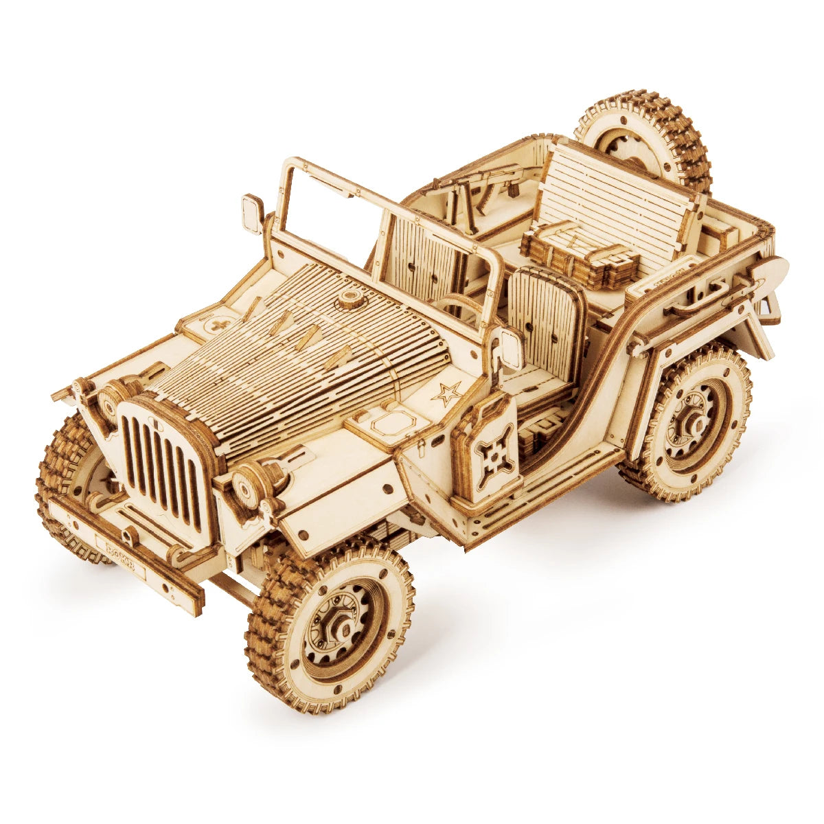 3D Houten Puzzel Model – Stoomtrein, Auto & Jeep – Educatief Bouwpakket DIY voor Kinderen en Volwassenen