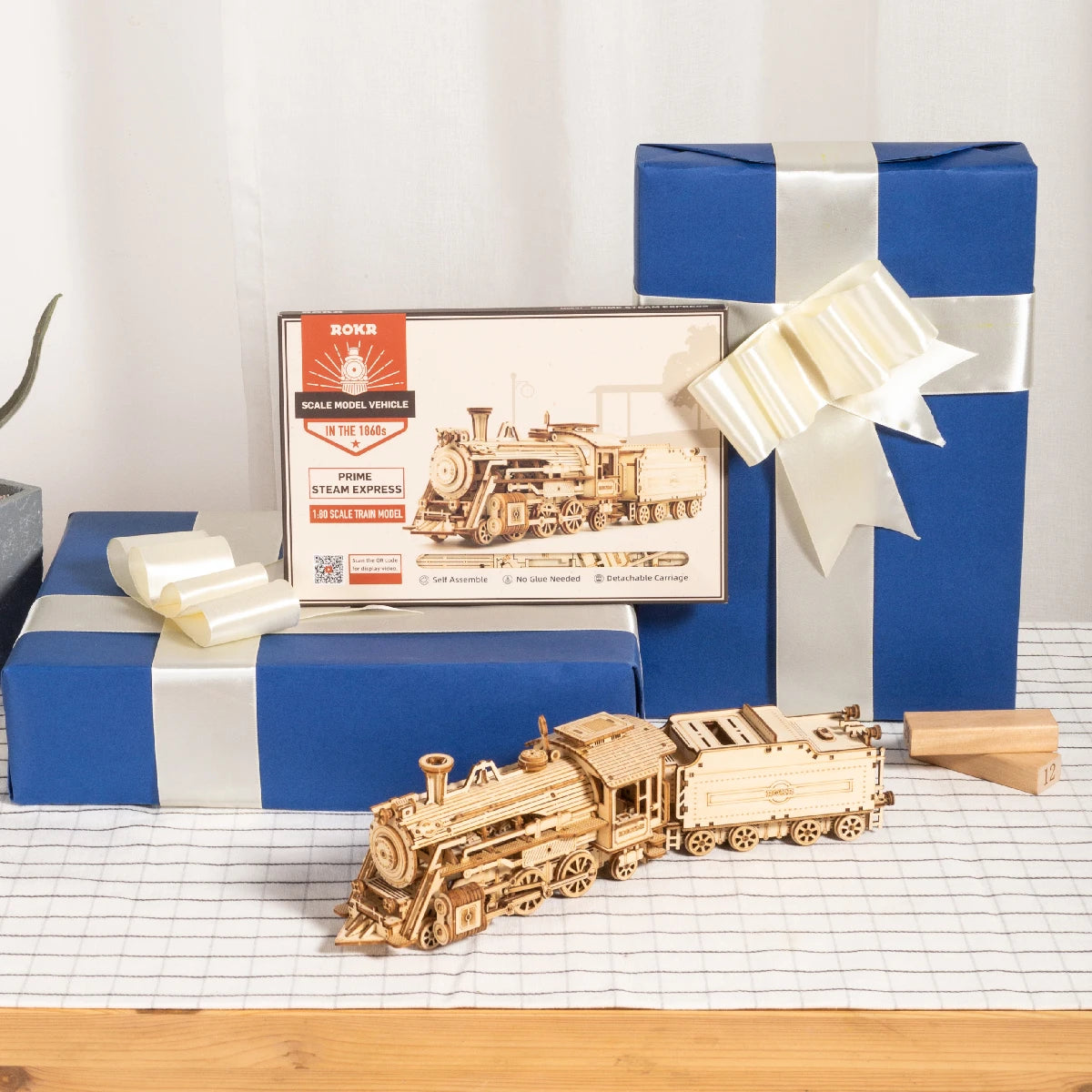 3D Houten Puzzel Model – Stoomtrein, Auto & Jeep – Educatief Bouwpakket DIY voor Kinderen en Volwassenen