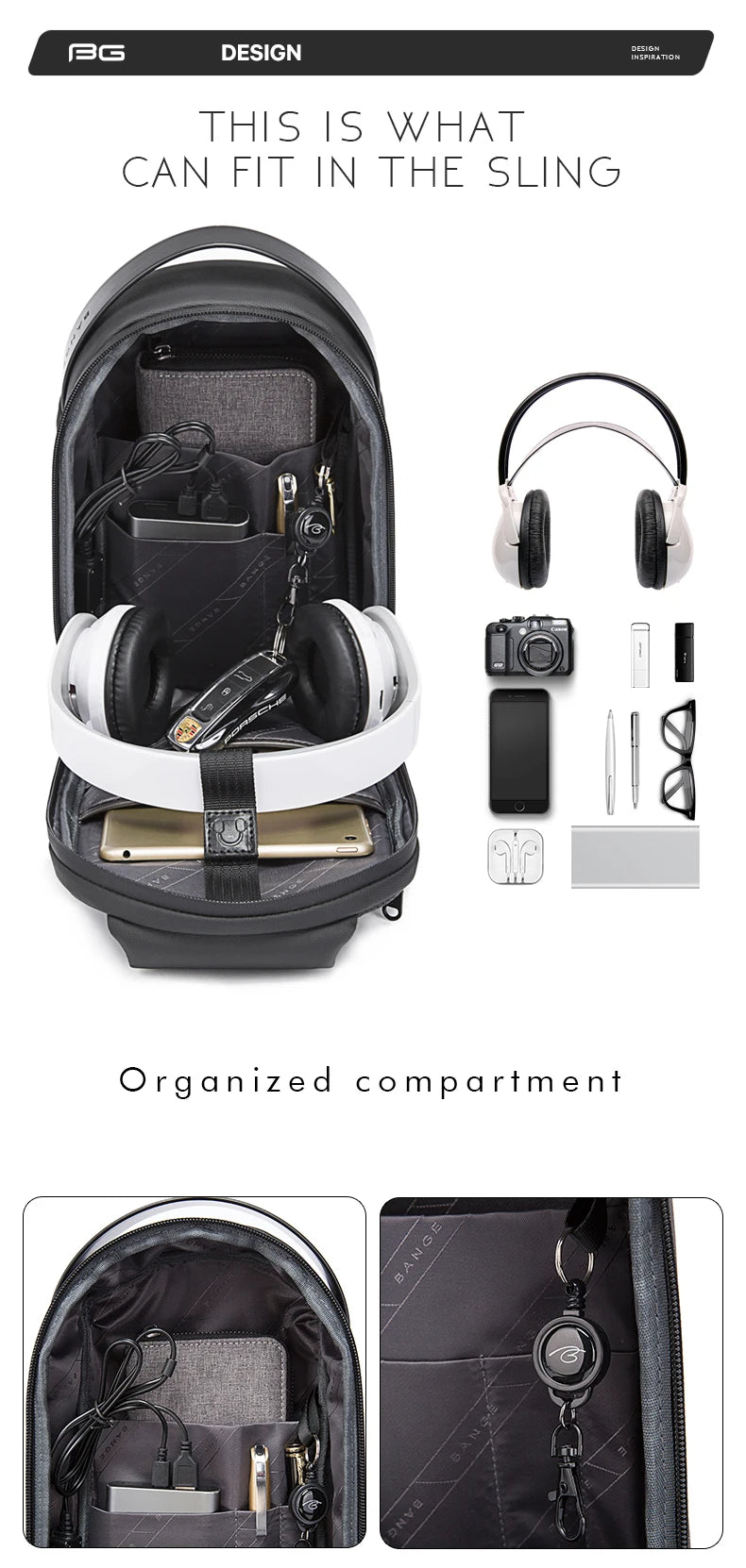 Waterdichte USB Crossbody Tas – Multifunctionele Sling Bag Voor Reizen & Dagelijks Gebruik