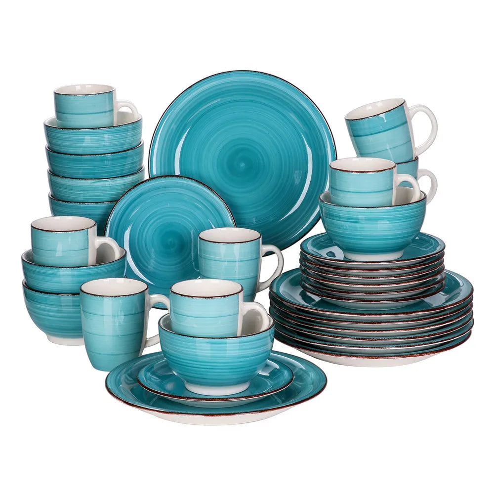 Servies Set 16-Delig – Porseleinen Borden, Kommen & Mokken – Modern en Duurzaam