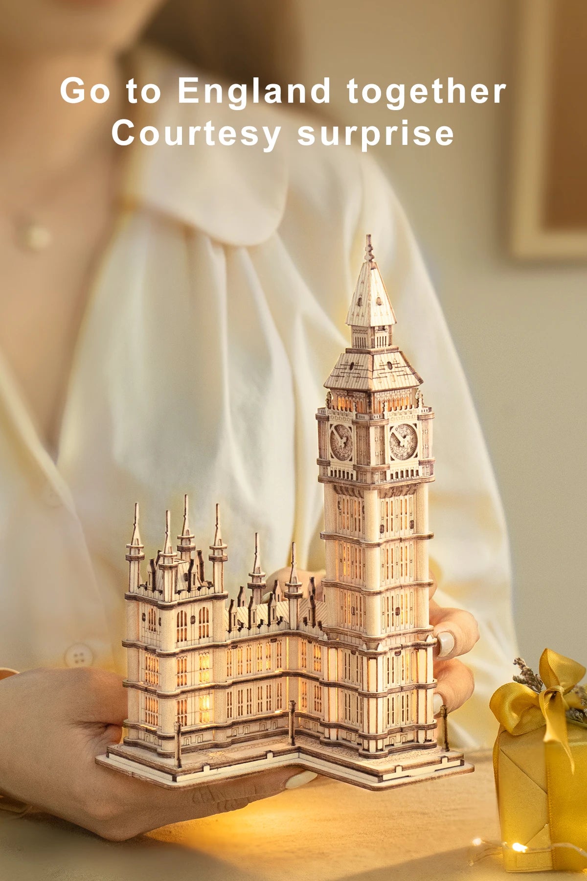 3D Houten Puzzel Tower Bridge & Big Ben – Doe-Het-Zelf Bouwmodel voor Kinderen en Volwassenen – Educatief Creatief Speelgoed