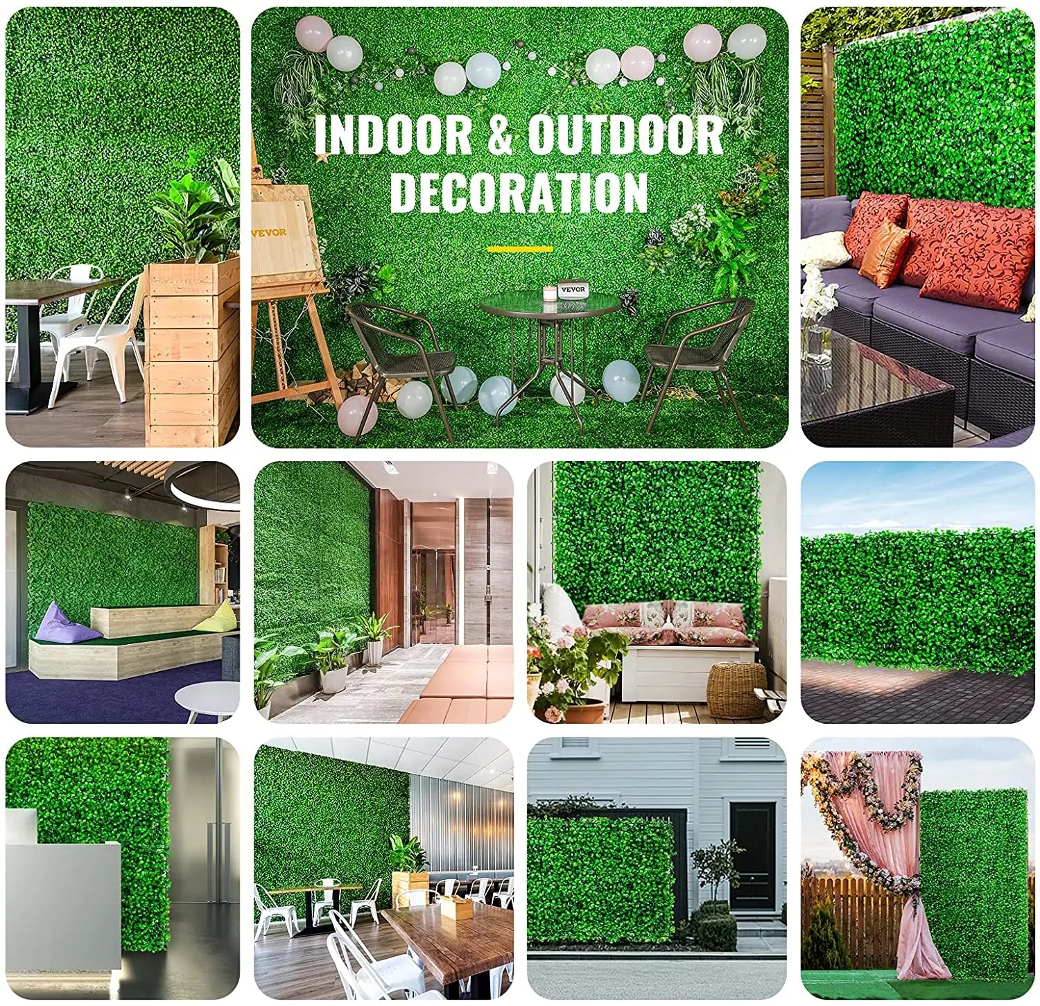 Kunstplant Buxus Muurpaneel Privacy Scherm – Realistische Groene Wanddecoratie voor Binnen & Buiten