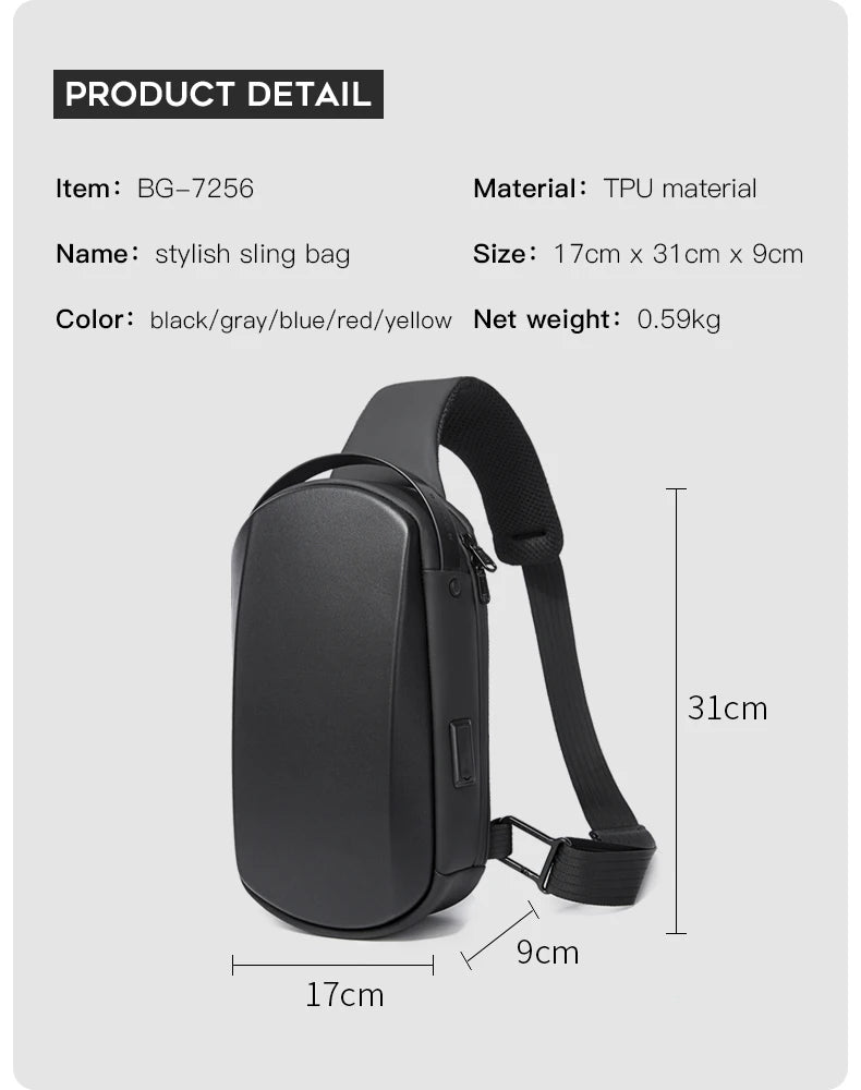 Waterdichte USB Crossbody Tas – Multifunctionele Sling Bag Voor Reizen & Dagelijks Gebruik