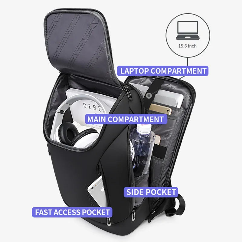 Waterdichte USB Laptop Rugzak – Multifunctionele Backpack Voor 15.6" Laptop