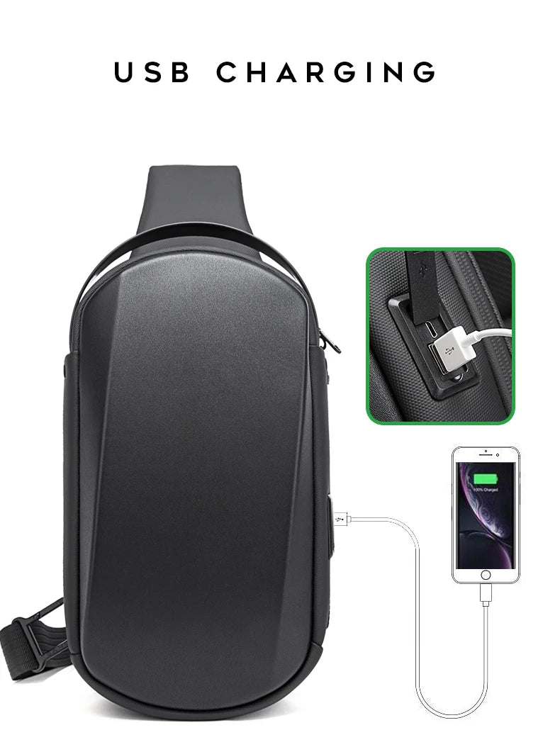 Waterdichte USB Crossbody Tas – Multifunctionele Sling Bag Voor Reizen & Dagelijks Gebruik